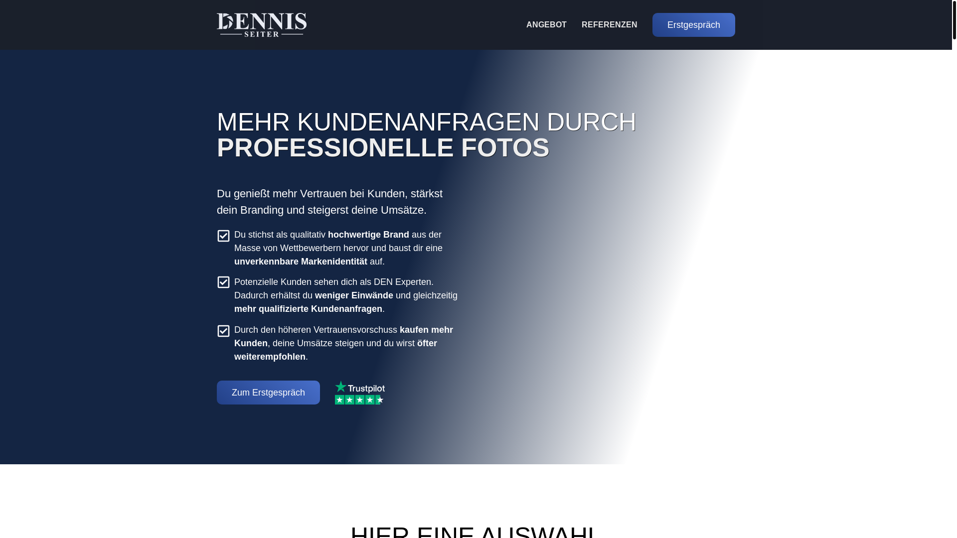 website screenshot of https://dennis-seiter.ch/