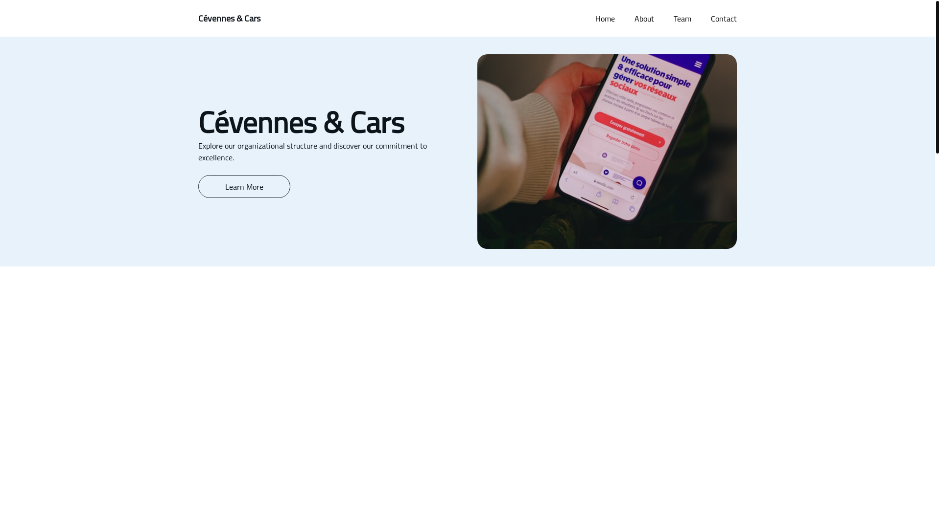 website screenshot of https://xn--cvennesandcars-bkb.fr/