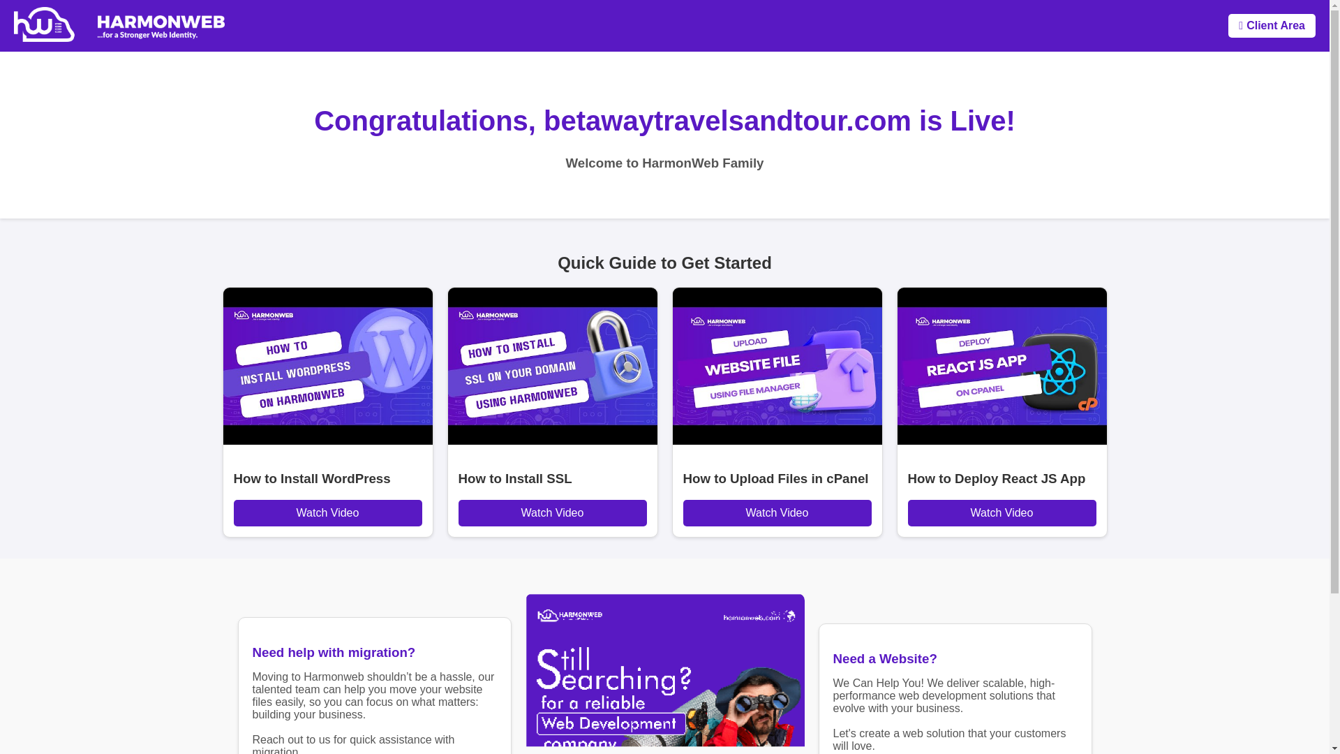 website screenshot of https://betawaytravelsandtour.com/