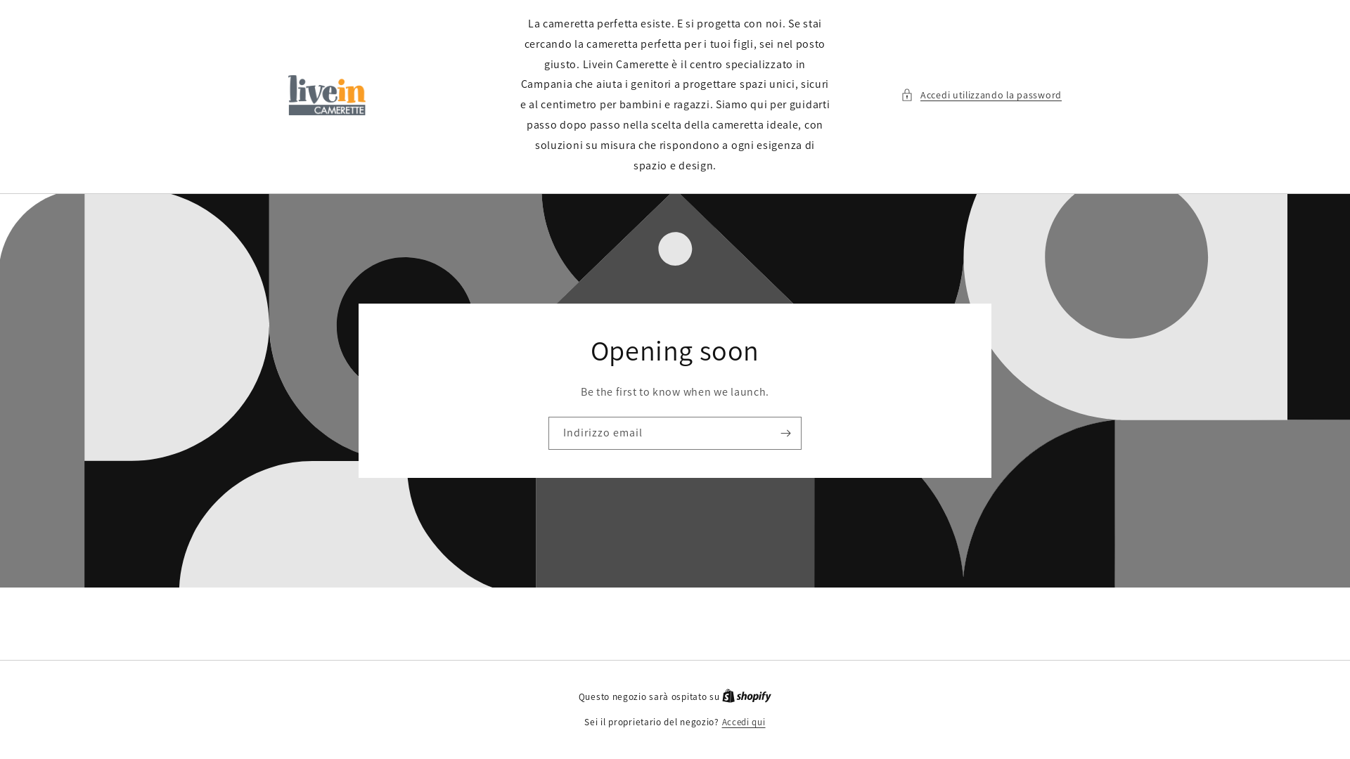 website screenshot of https://outletliveincamerette.it/