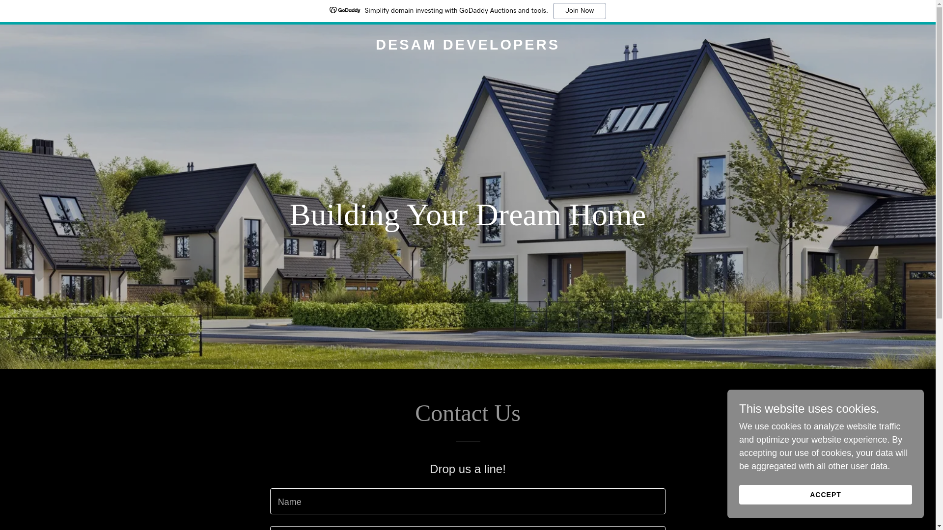 website screenshot of https://desam-developers.com/