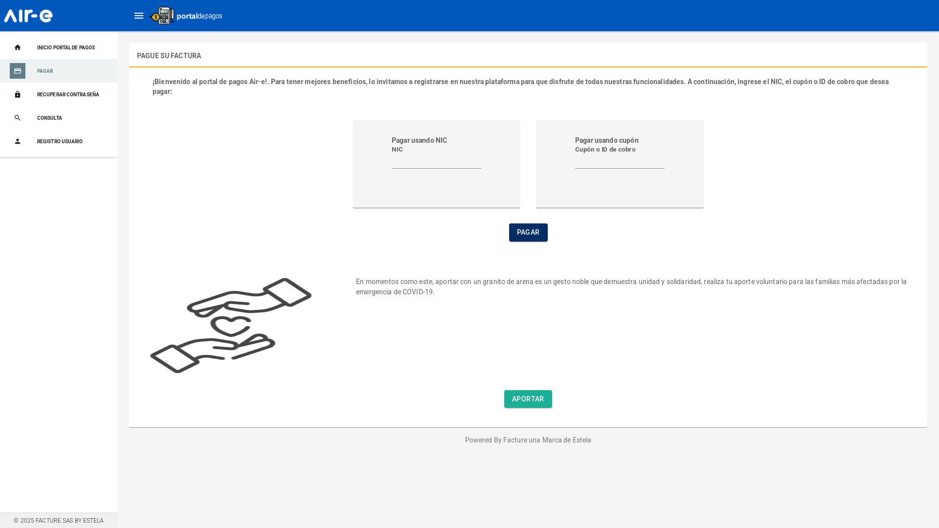 website screenshot of https://energiasostenibleaire.com/