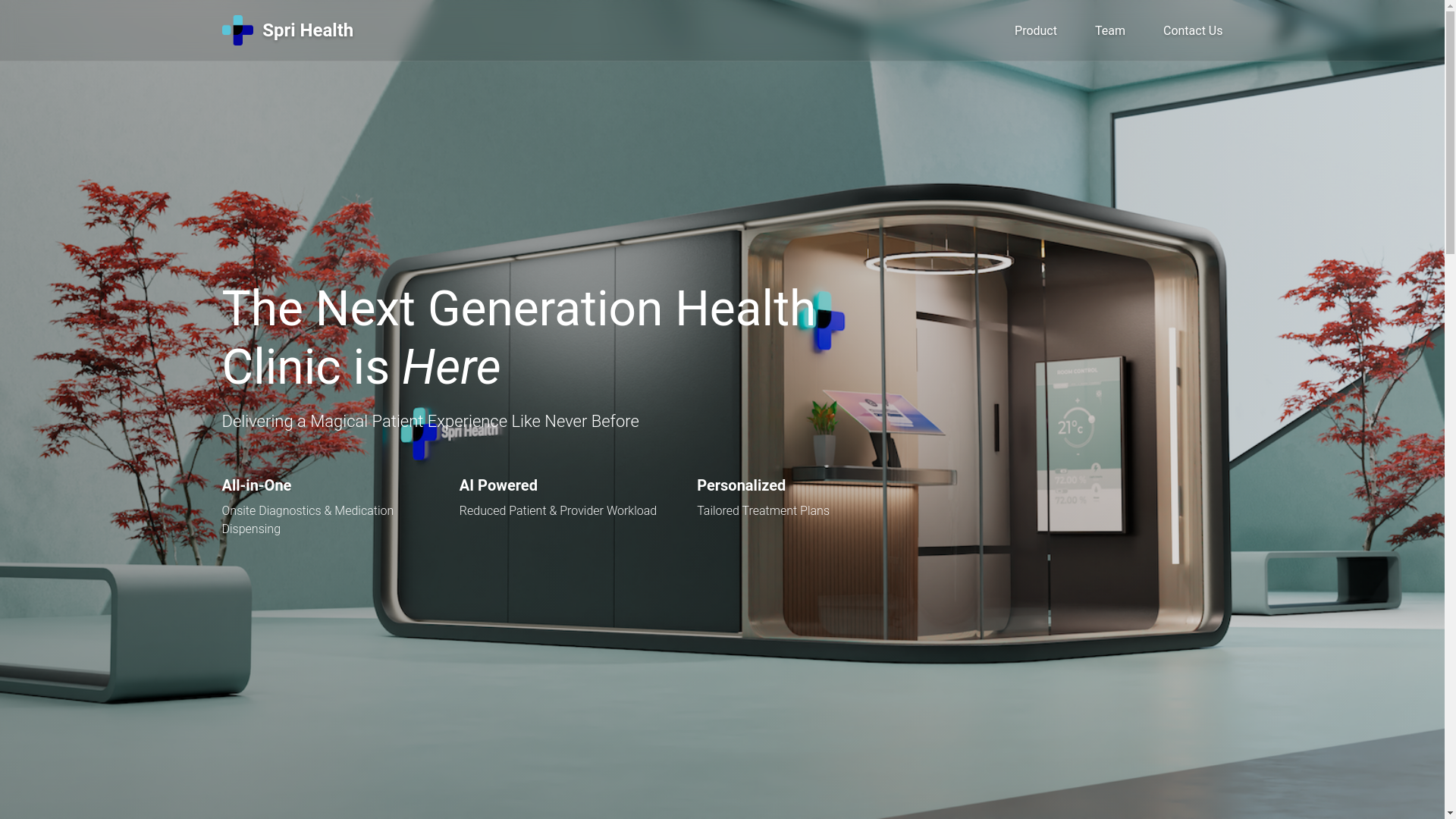 website screenshot of https://sprihealth.pages.dev/