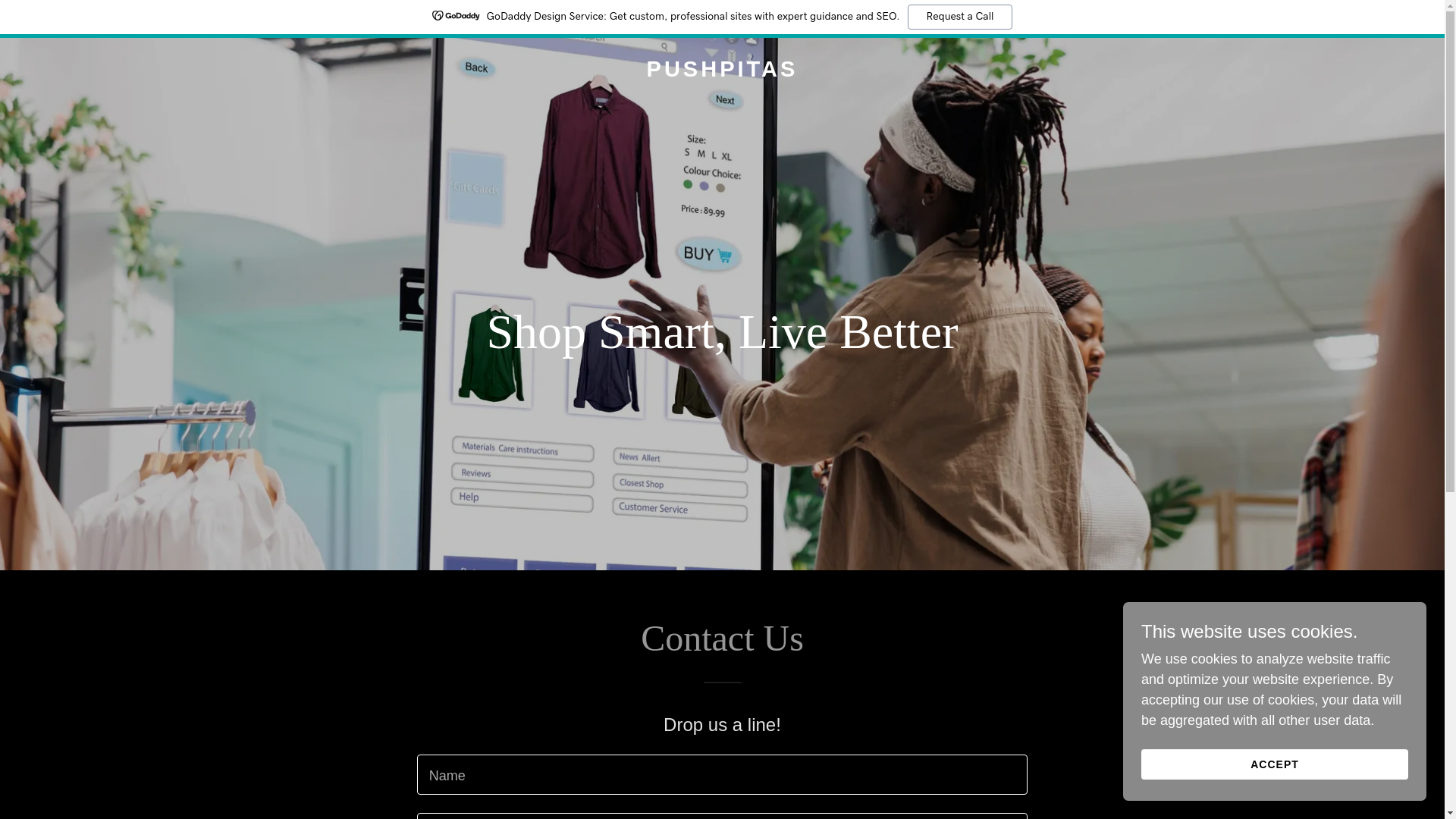 website screenshot of https://pushpitas.com/