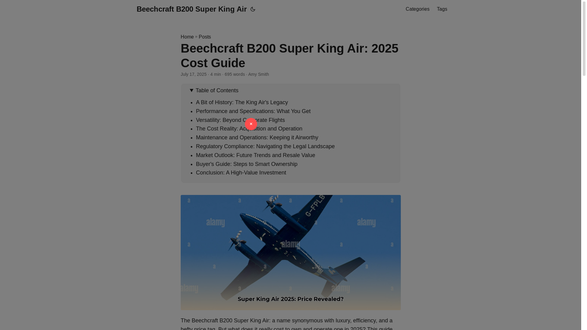 website screenshot of https://beechcraft-b200-super-king-air.pages.dev/