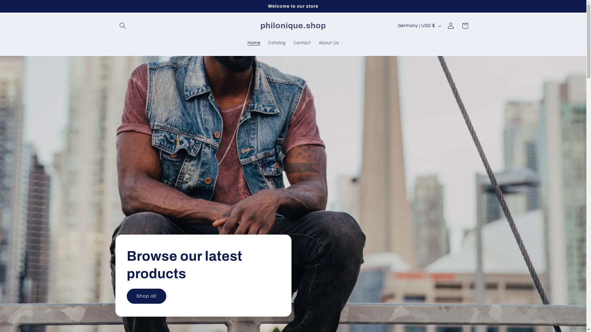 website screenshot of https://philonique.shop/