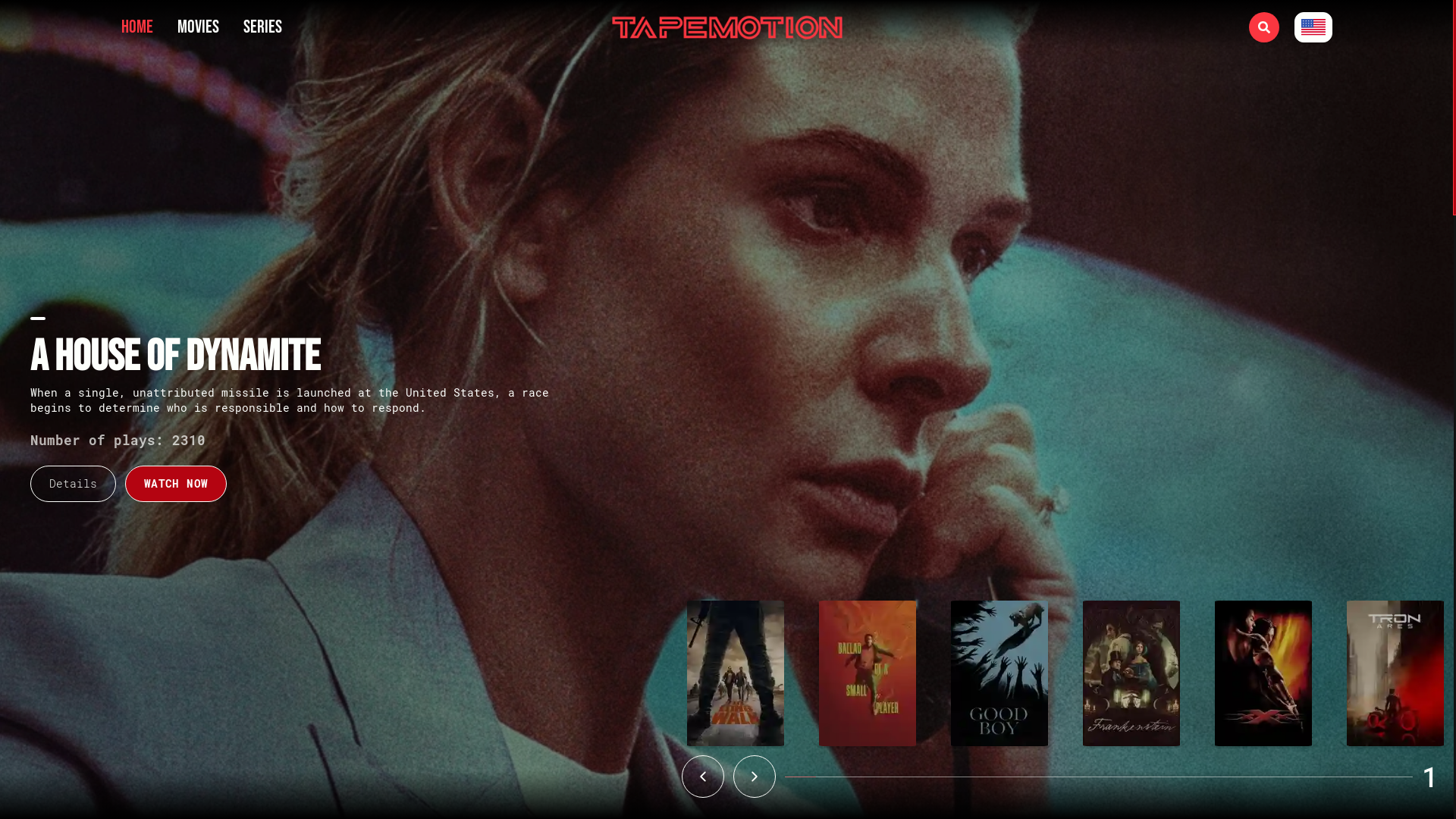 website screenshot of https://tapemotion.com/