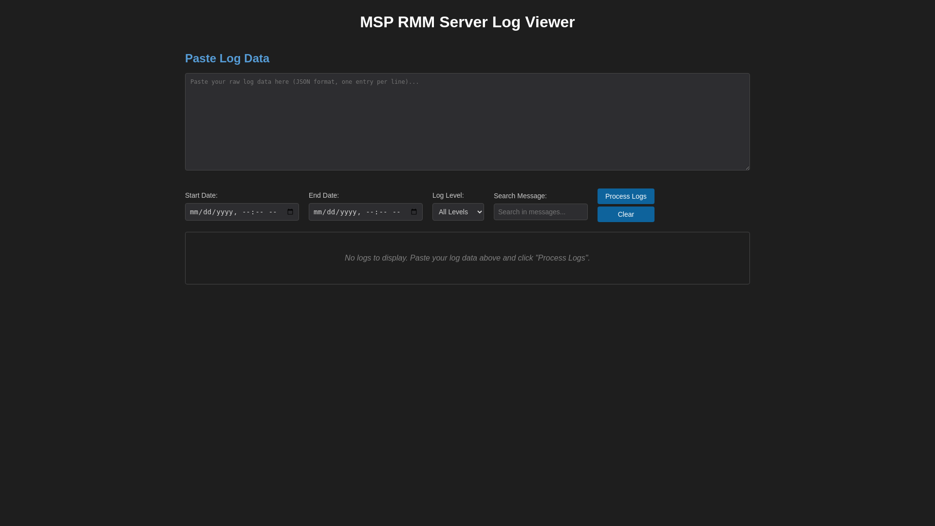 website screenshot of https://msp-rmm-server-log-viewer.pages.dev/