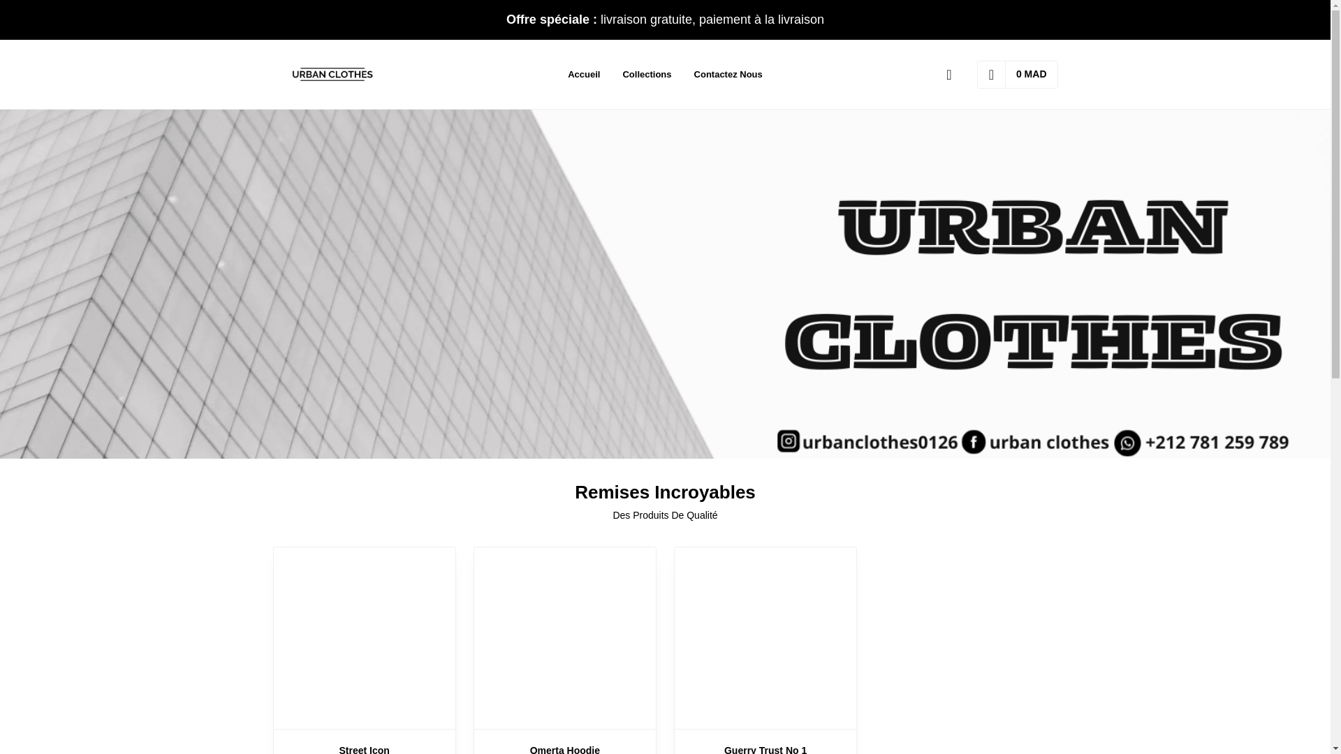 website screenshot of https://urbanclothes.ma/