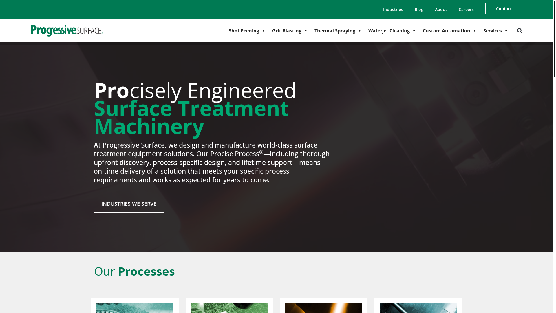 website screenshot of https://progressivesurface.pro/