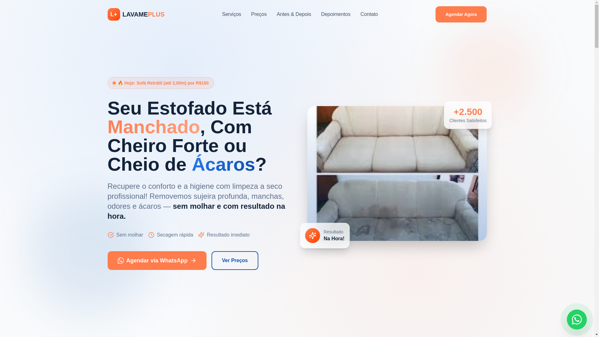 website screenshot of https://lavagemaseco.store/