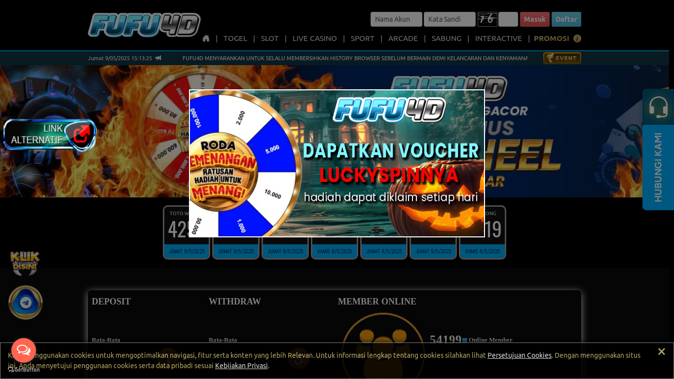 website screenshot of https://fufu4dcomo.xyz/