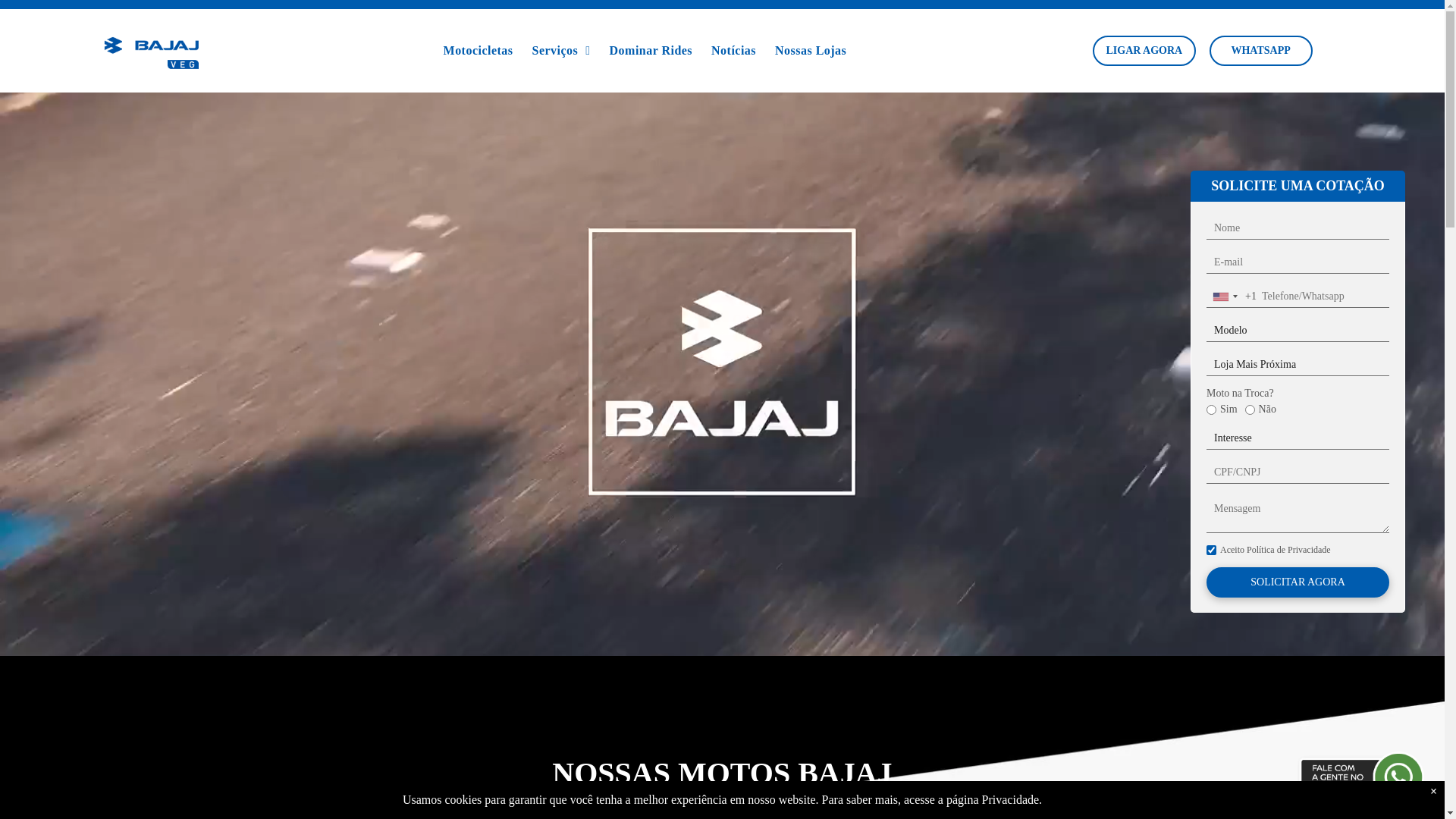 website screenshot of https://bajajsp.com.br/