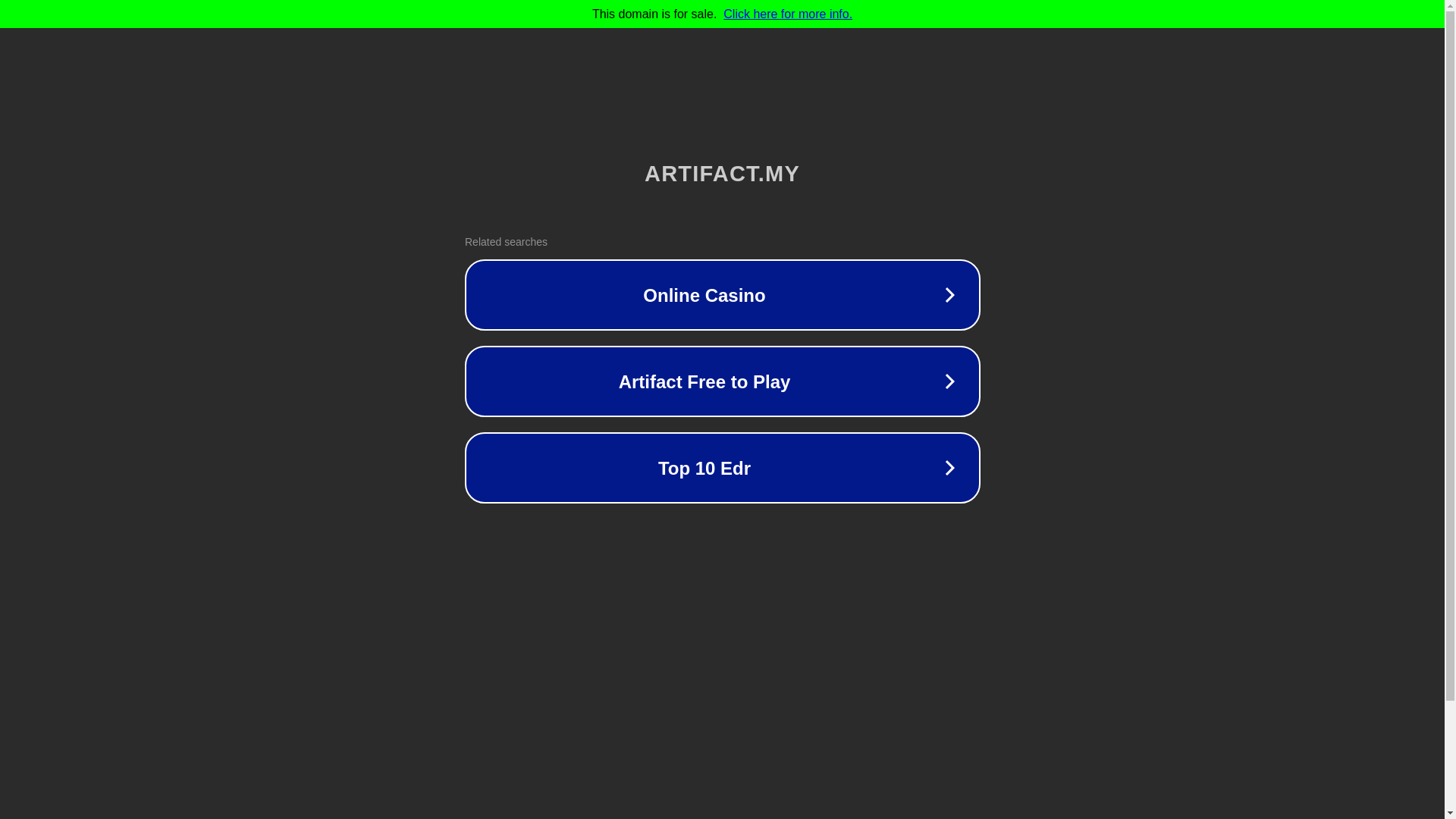 website screenshot of https://artifact.my/