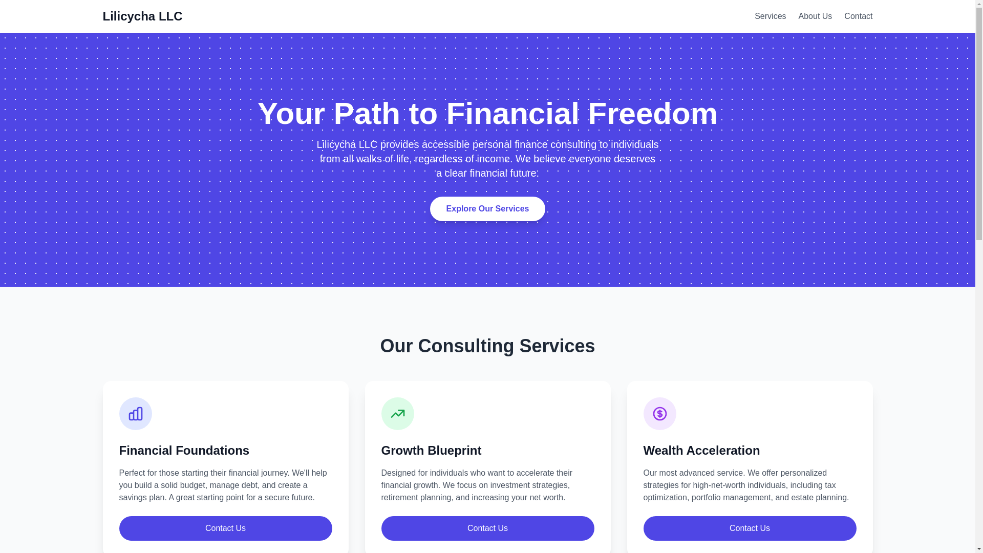 website screenshot of https://lilicycha.pages.dev/