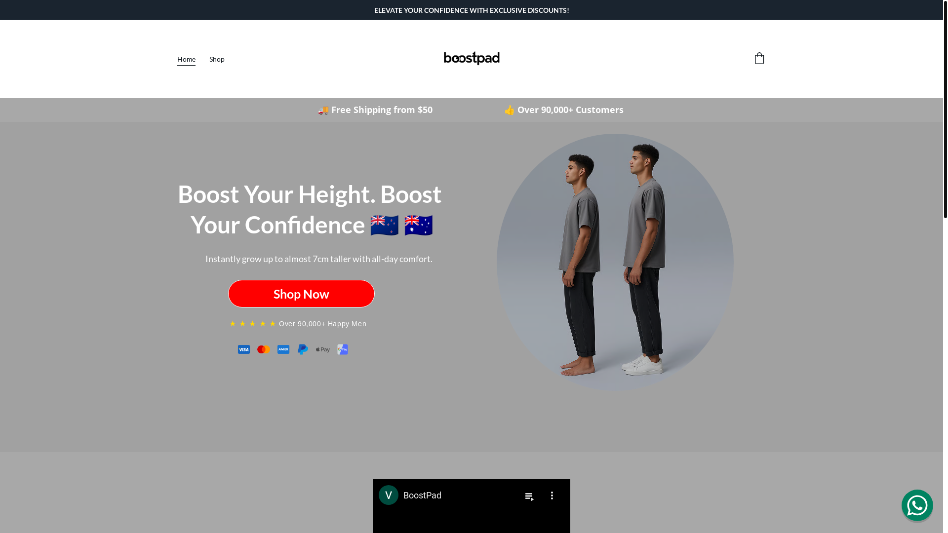 website screenshot of https://boostpad.co.nz/