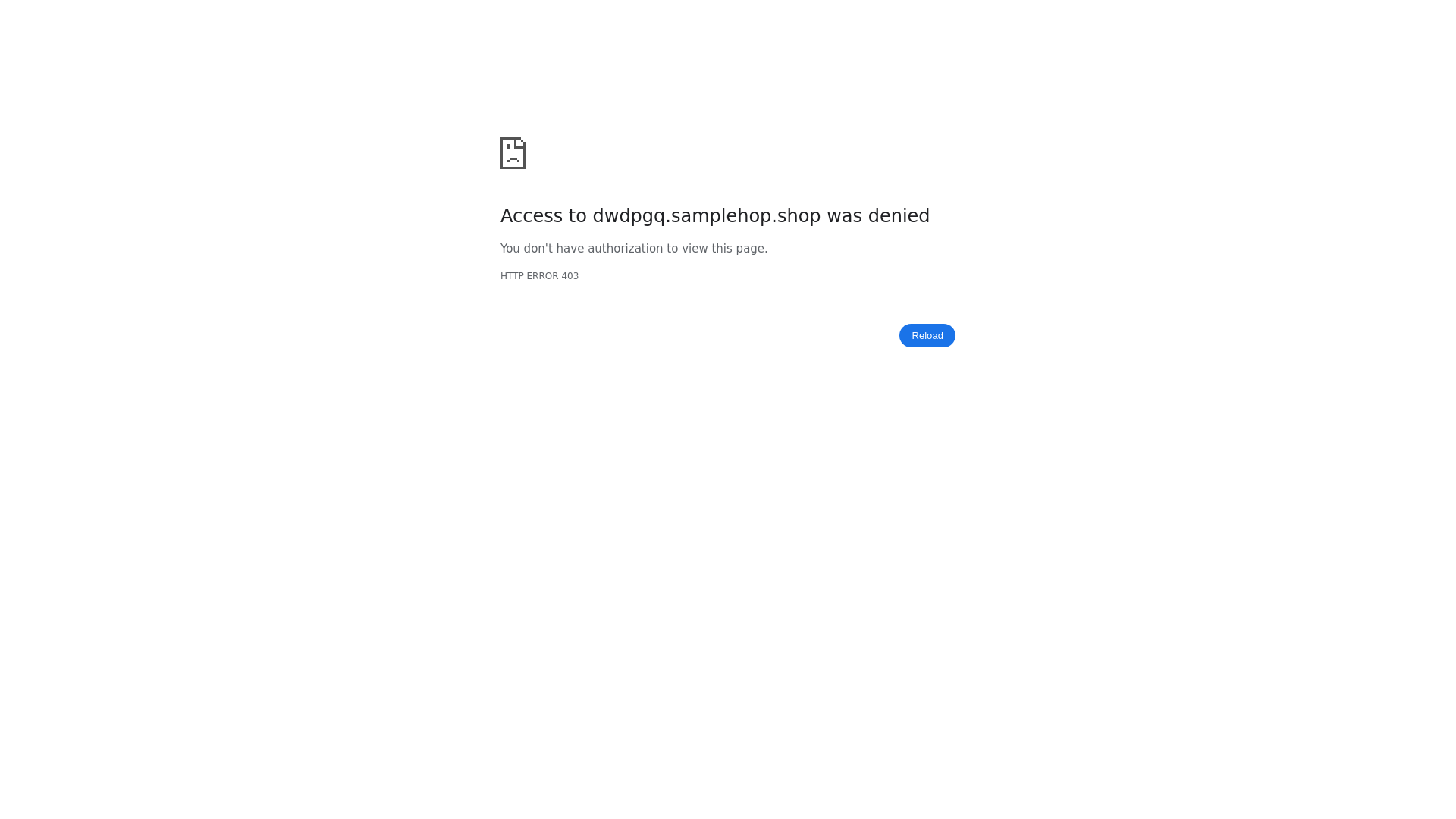 website screenshot of https://dwdpgq.samplehop.shop