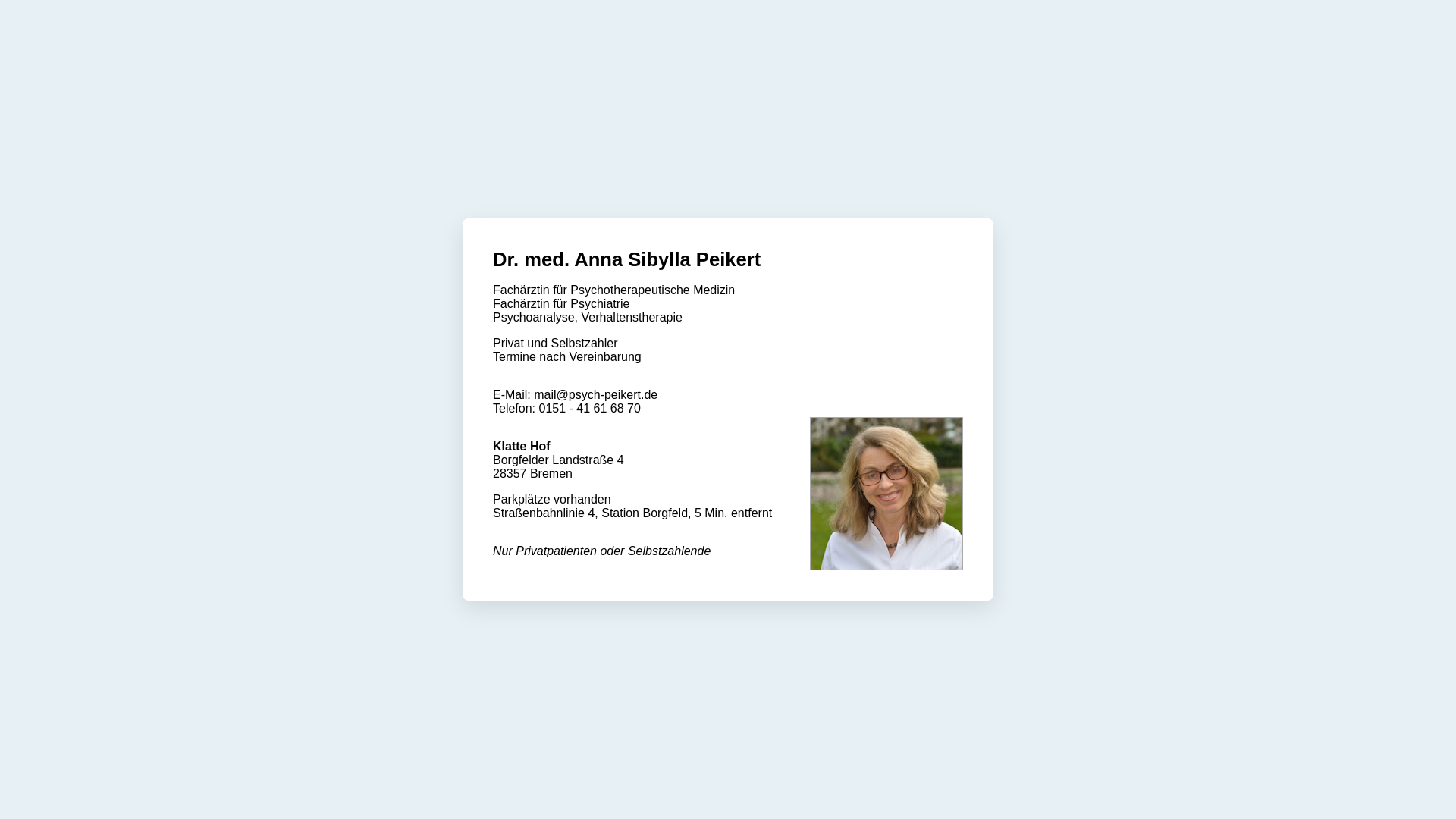website screenshot of https://psych-peikert.de/