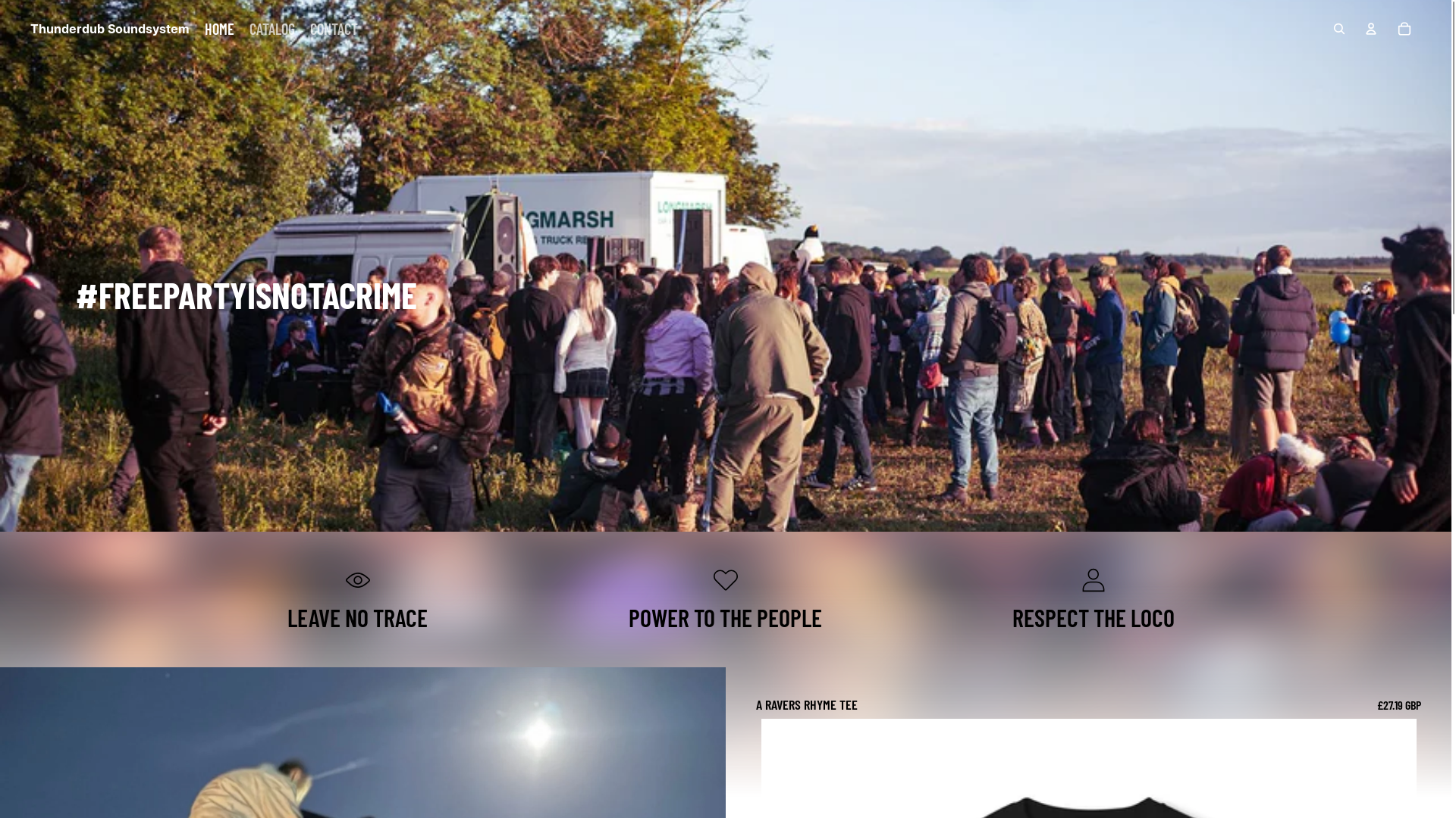 website screenshot of https://thunderdubsoundsystem.com/