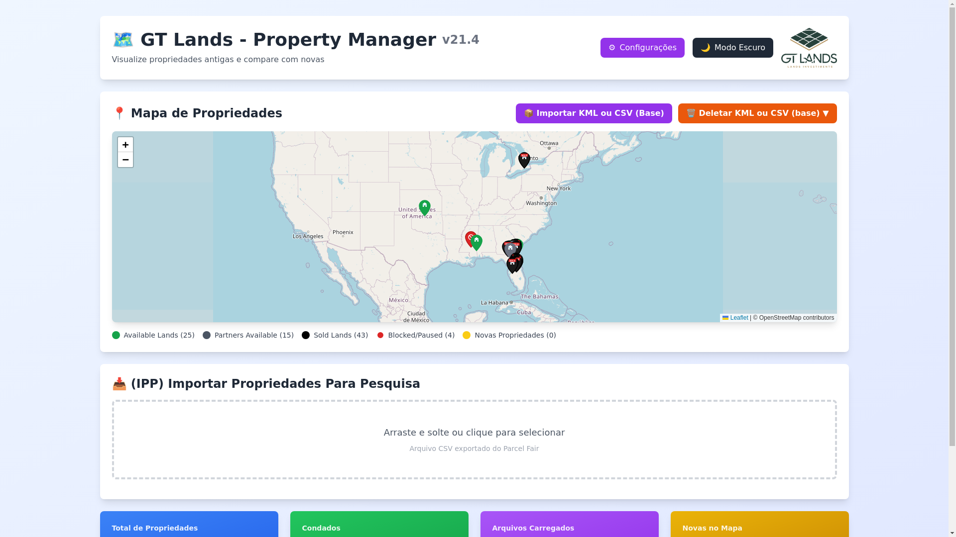 website screenshot of https://gt-lands-dashboard.pages.dev/
