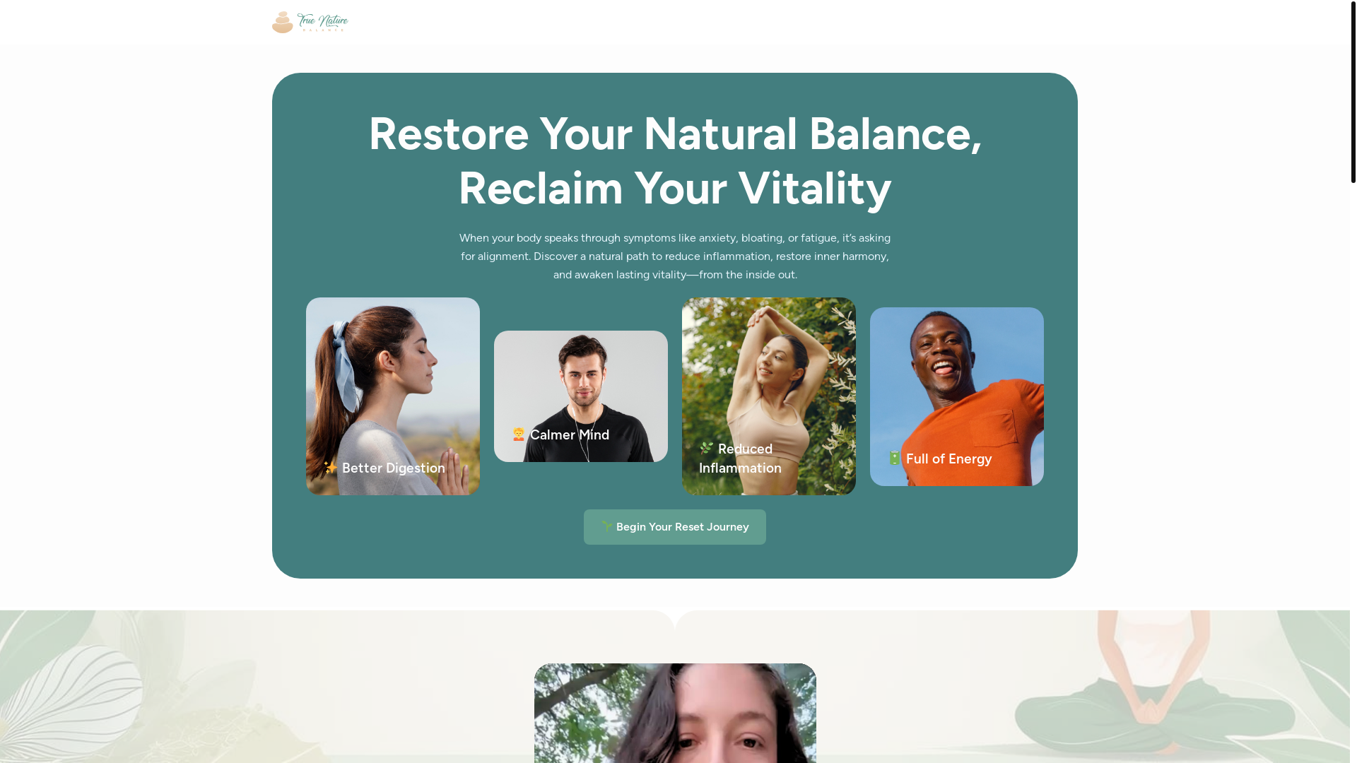 website screenshot of https://truenature-balance.com/