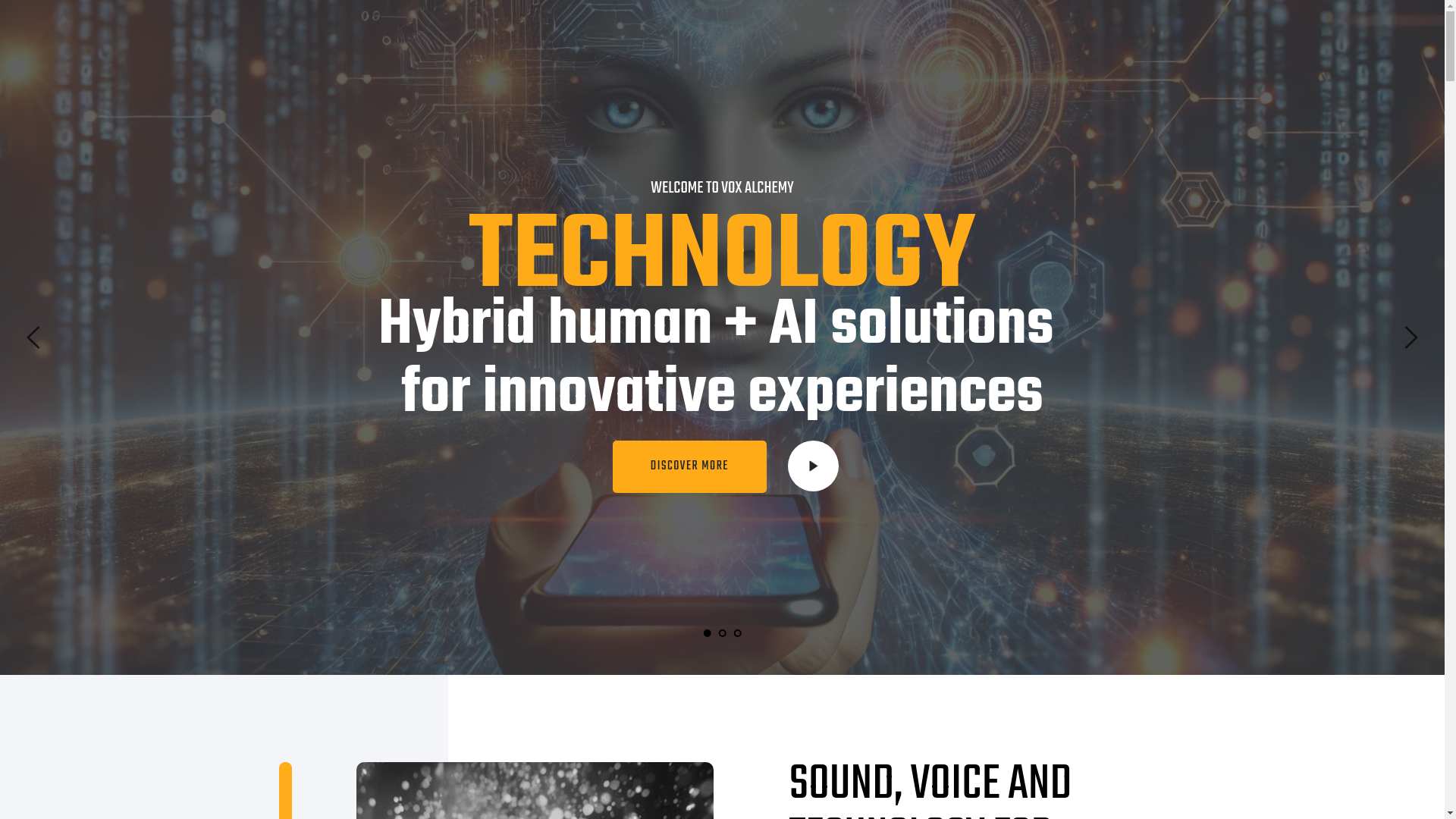 website screenshot of https://voxalchemy.com.br/