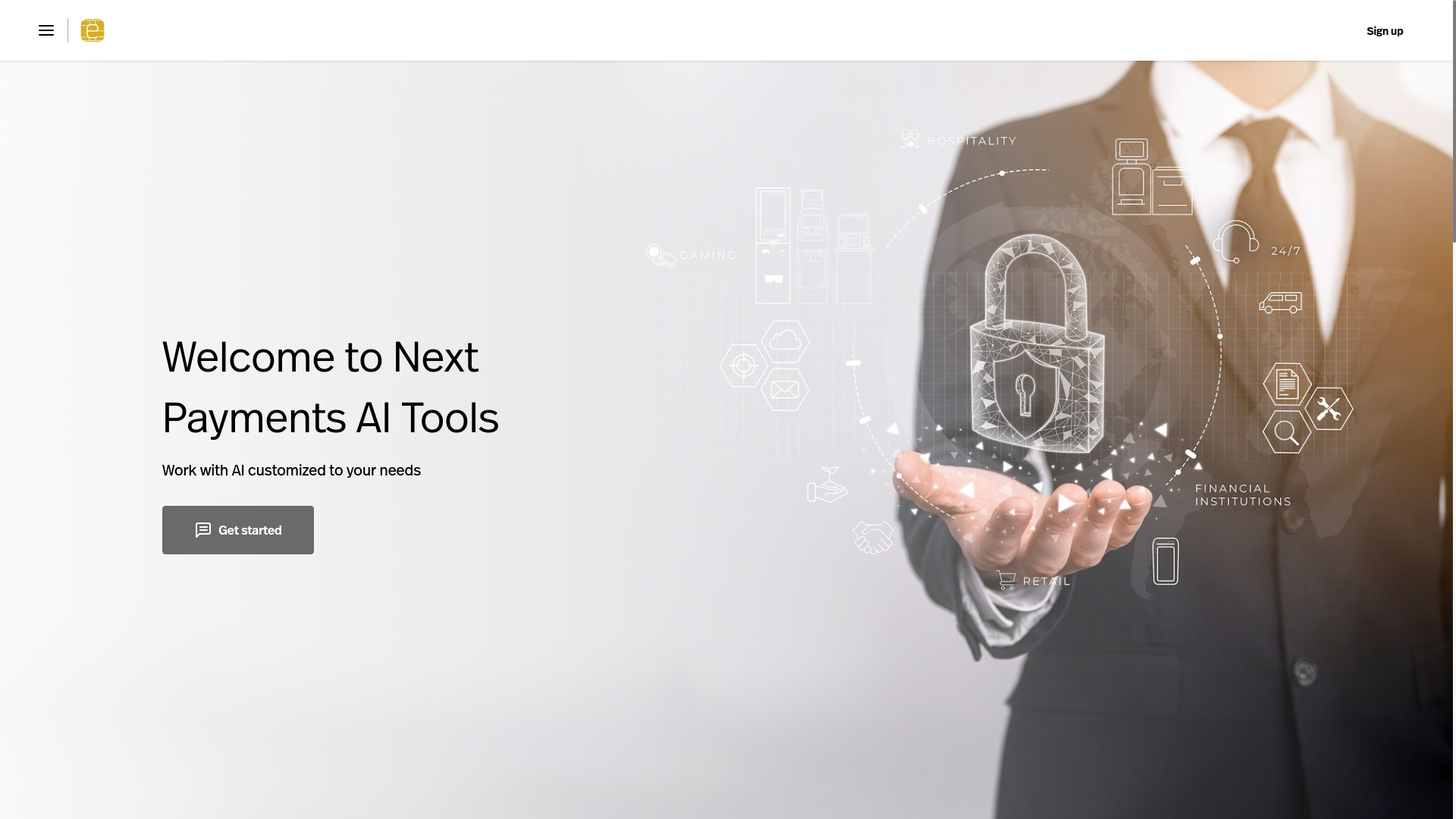 website screenshot of https://nextpayments.chat/
