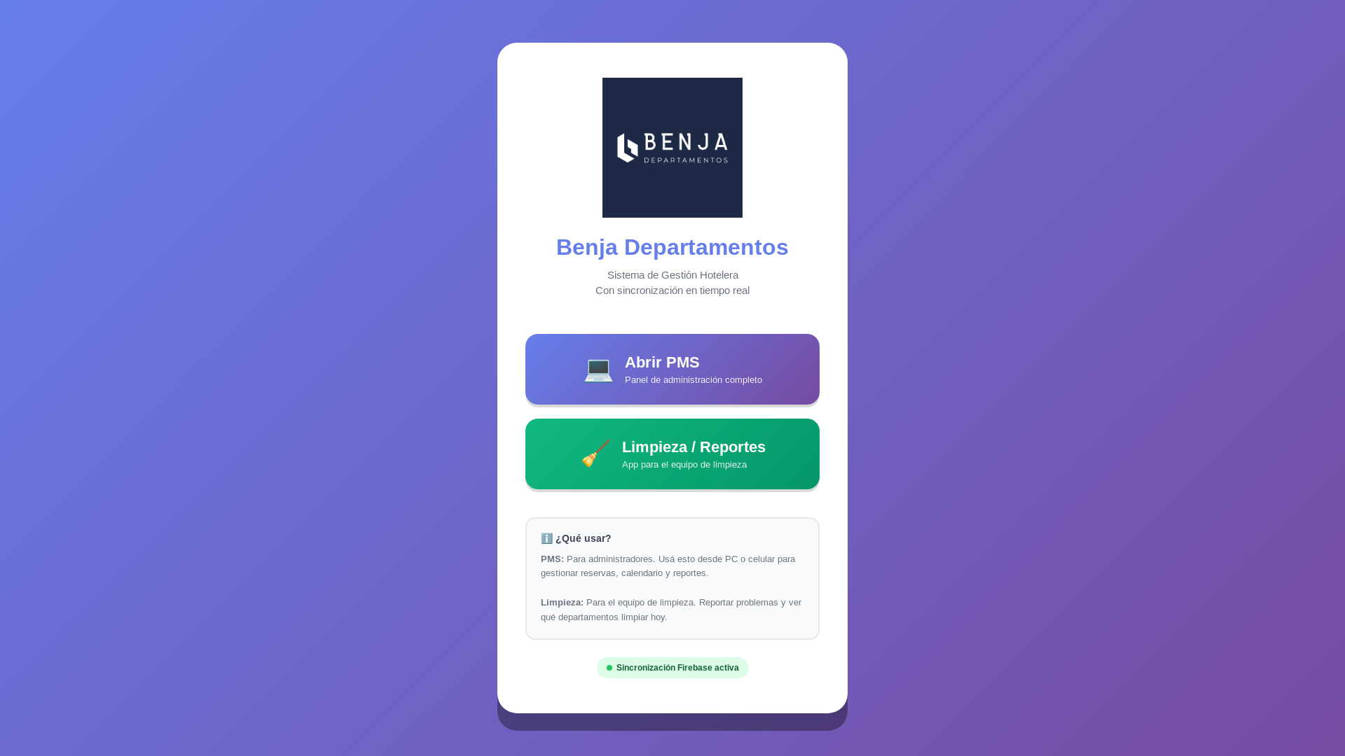 website screenshot of https://benjadepartamentos-app.pages.dev/