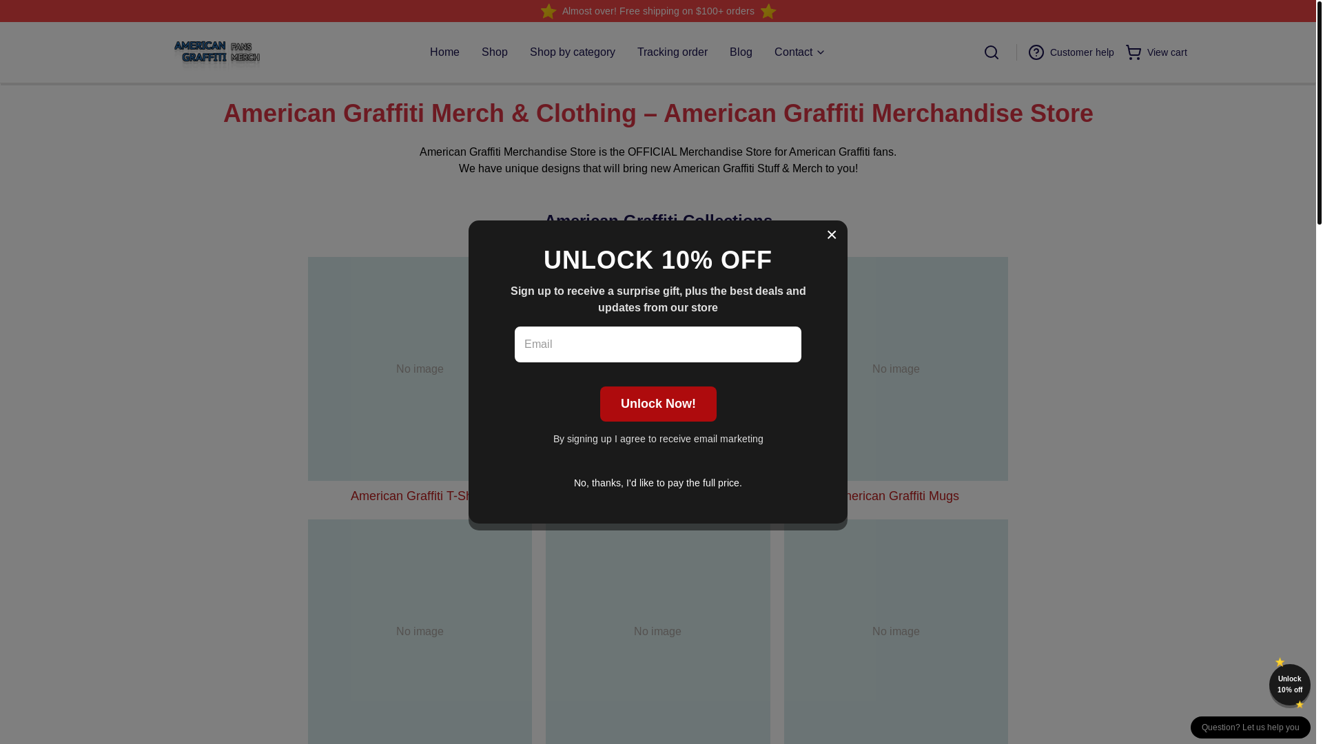 website screenshot of https://americangraffiti.shop/
