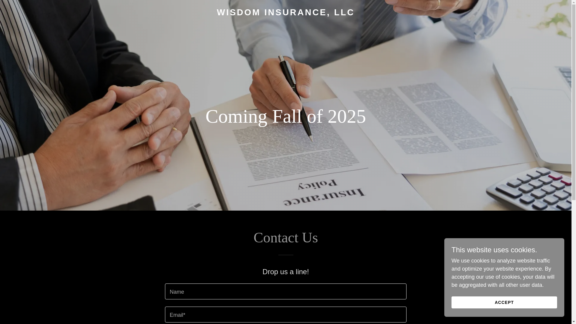website screenshot of https://wisdom-insurance.com/
