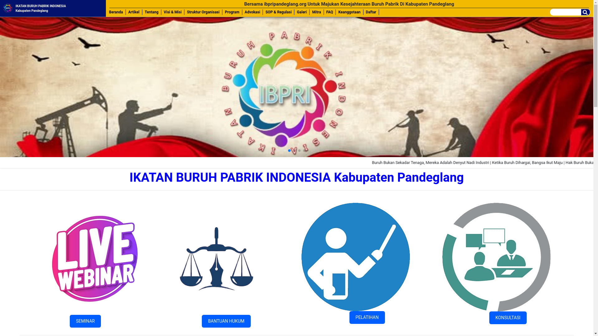 website screenshot of https://ibpripandeglang.org/