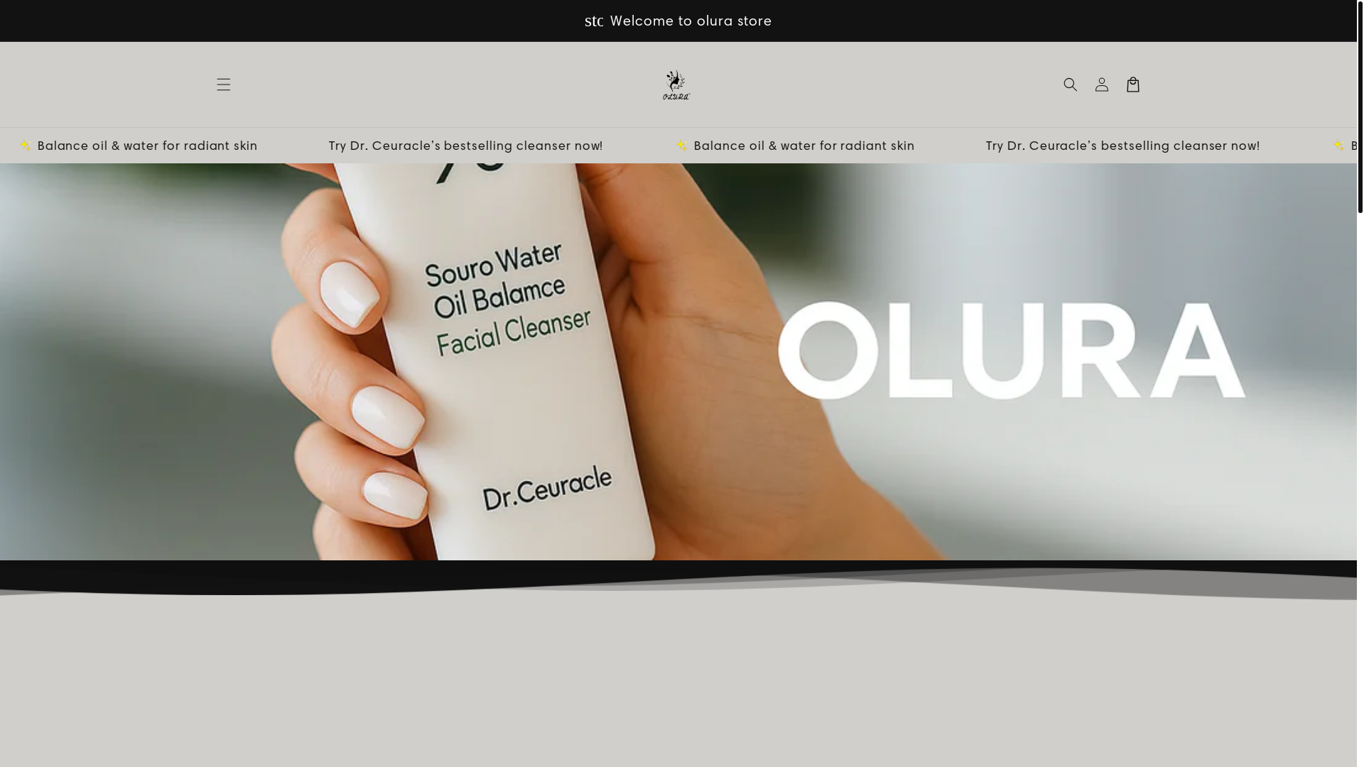 website screenshot of https://olurastore.com/