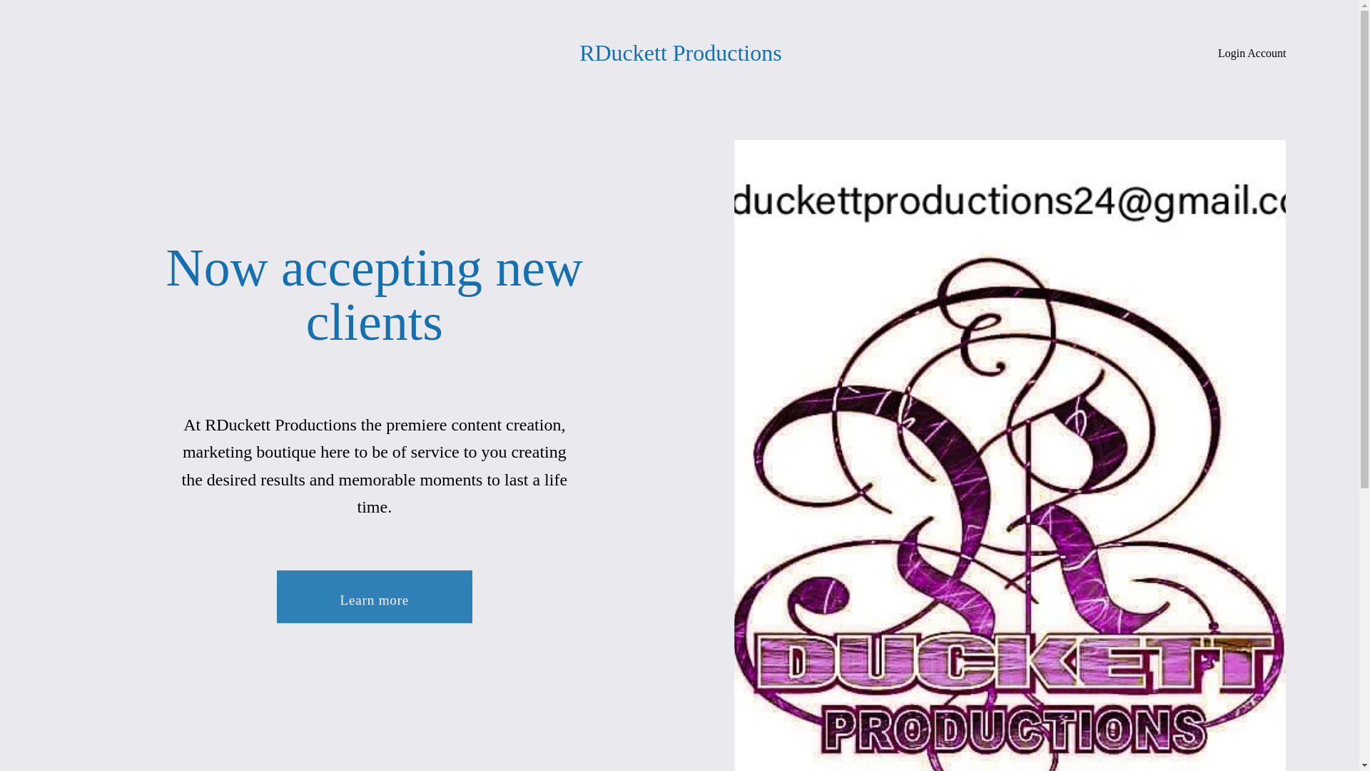 website screenshot of https://rduckettproductions.com/