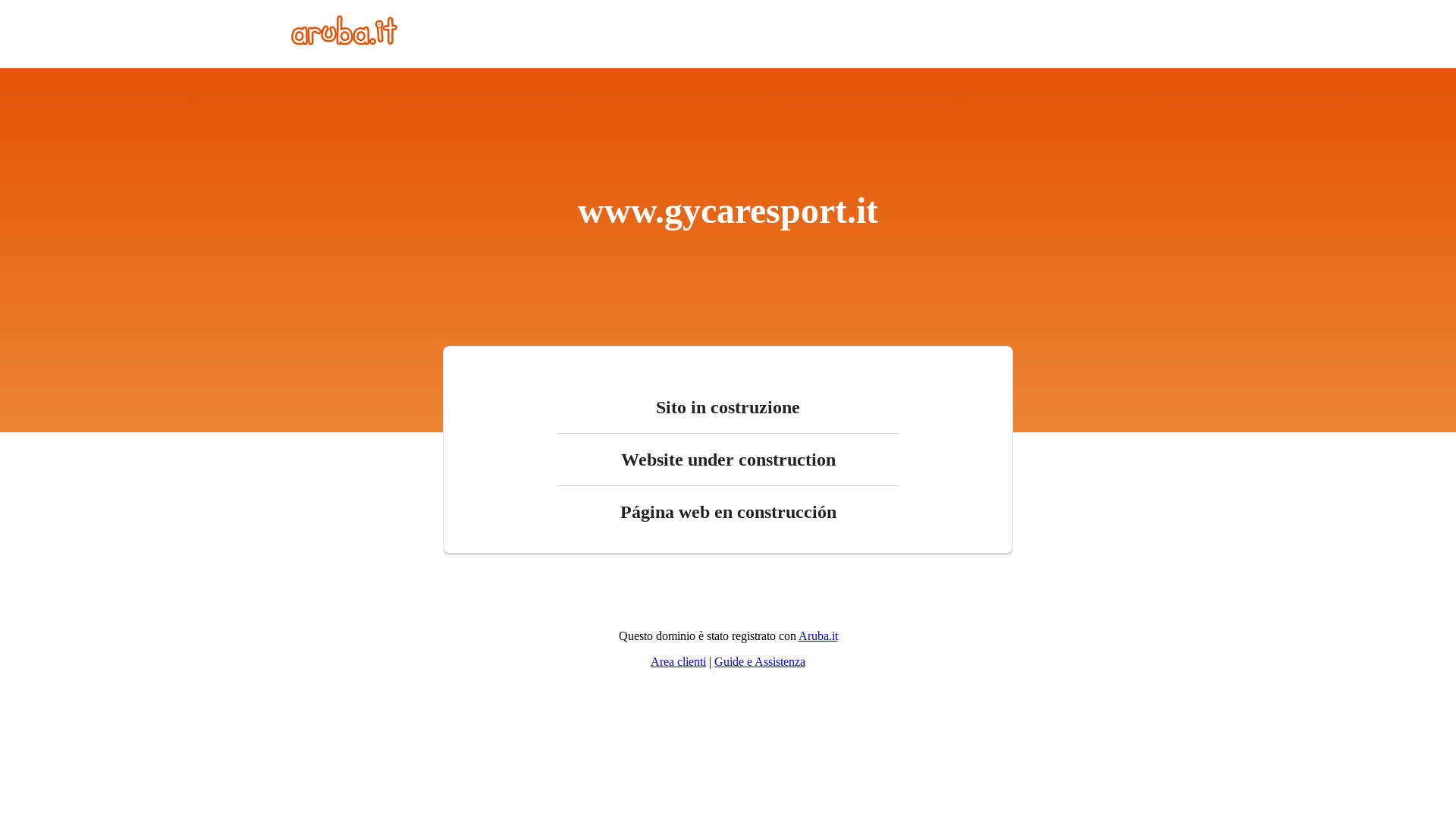 website screenshot of https://gycaresport.it/