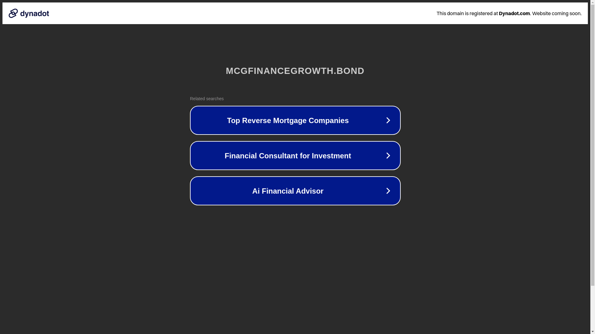 website screenshot of https://mcgfinancegrowth.bond/