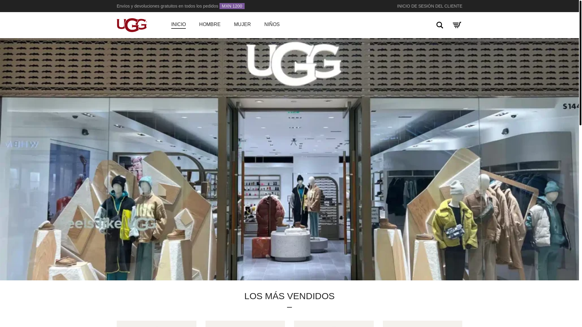 website screenshot of https://uggrebajas.com.mx/