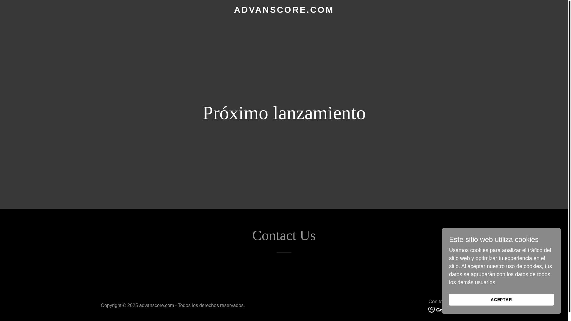 website screenshot of https://advanscore.com/