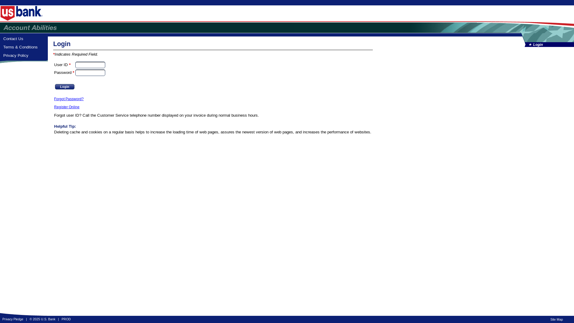 website screenshot of https://accountabilities.usbank.com/eportal/auth/login.faces