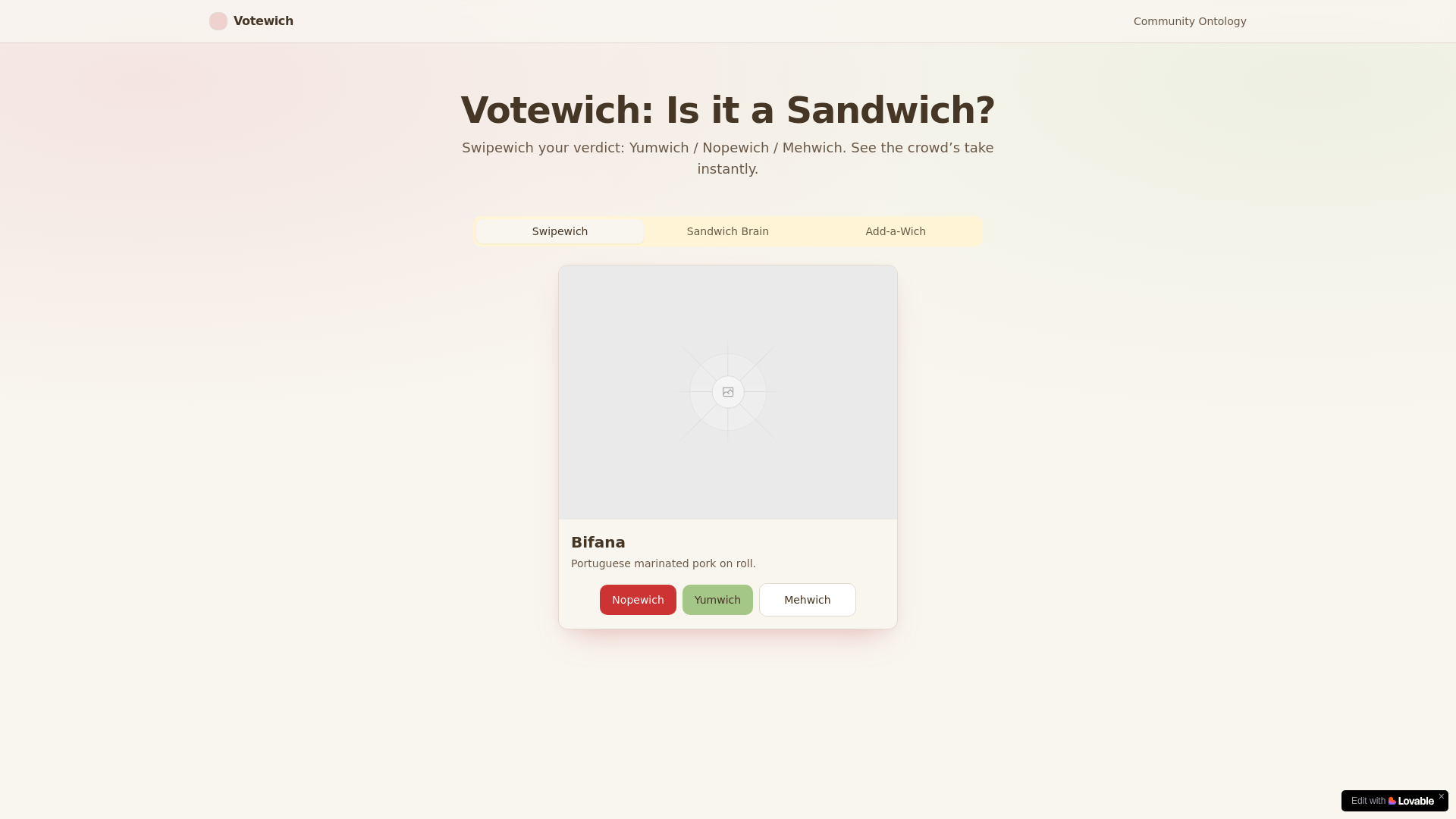 website screenshot of https://votewich.com/