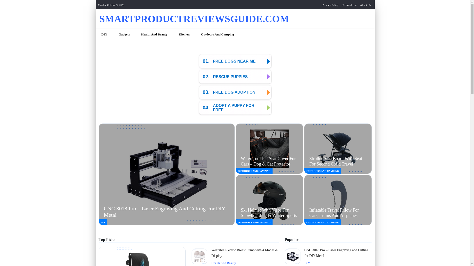 website screenshot of https://smartproductreviewsguide.com/