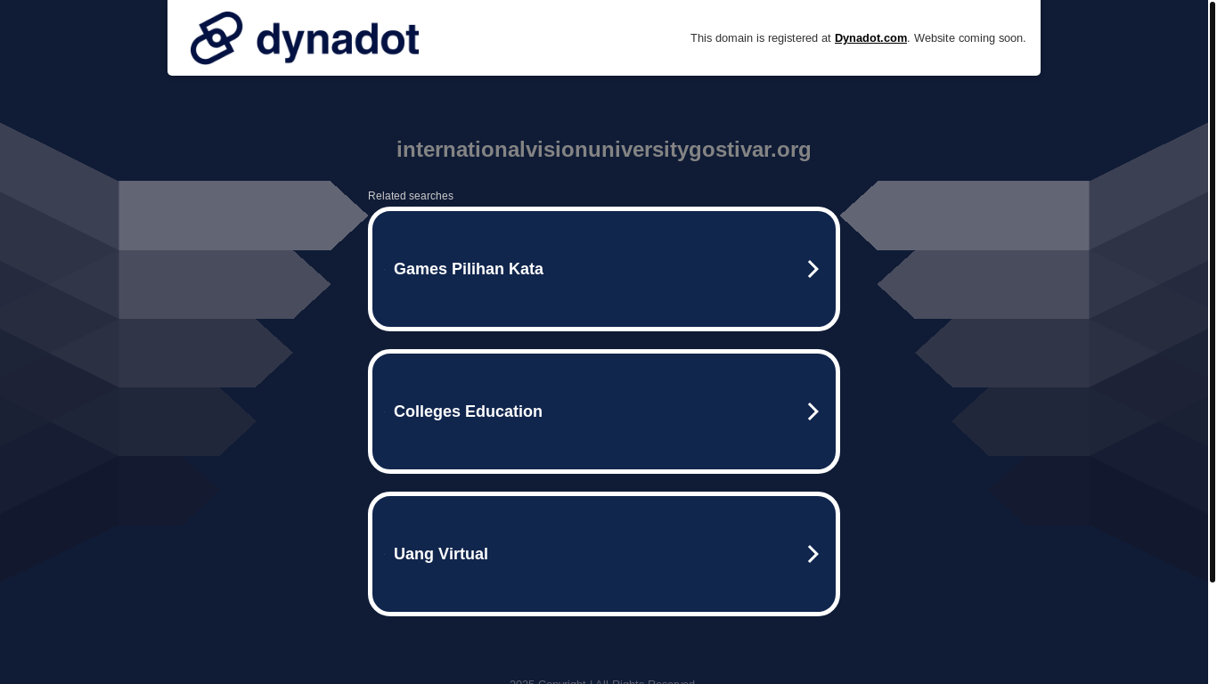 website screenshot of https://internationalvisionuniversitygostivar.org/