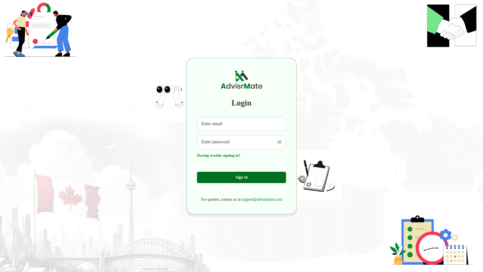 website screenshot of https://advisrmate-pr-bugfix-design-issue.pages.dev/