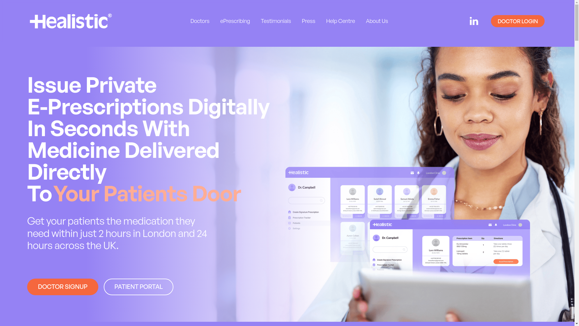 website screenshot of https://healisticit.com/