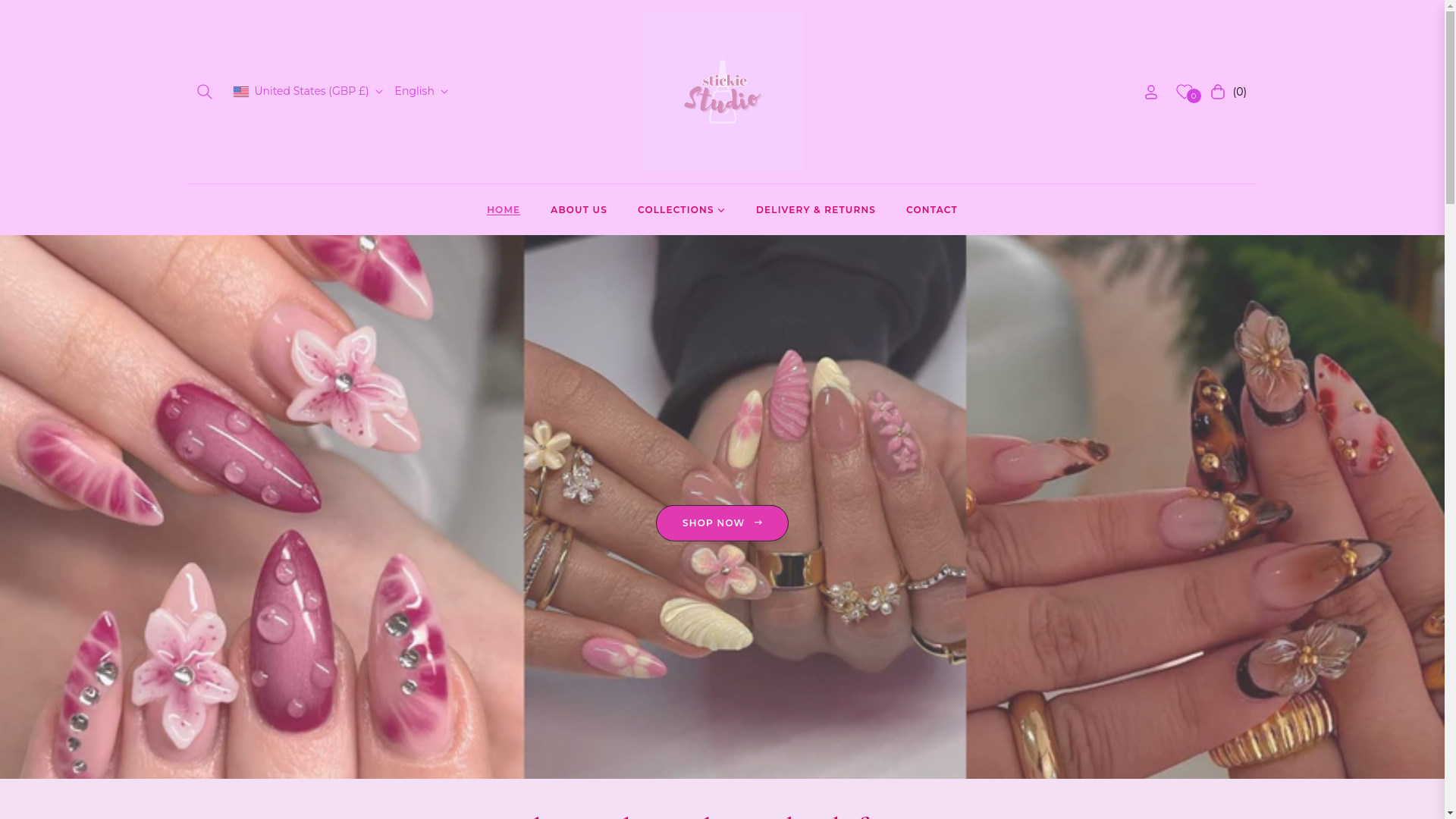 website screenshot of https://stickiestudio.com/
