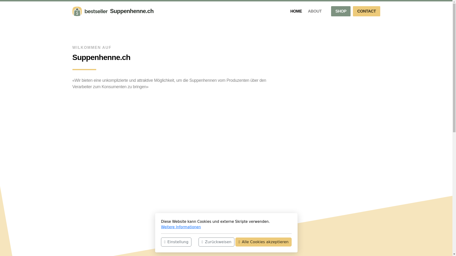 website screenshot of https://suppenhenne.ch/