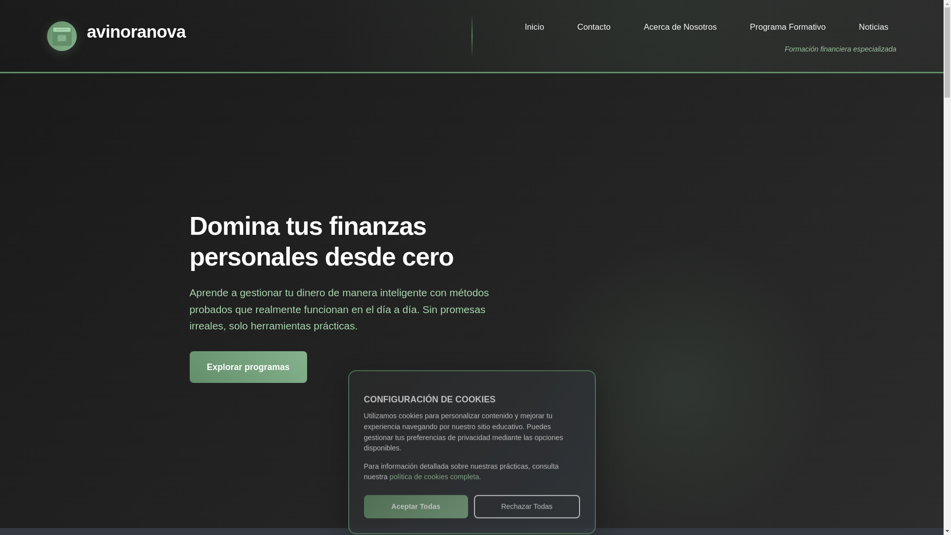 website screenshot of https://avinoranova.com