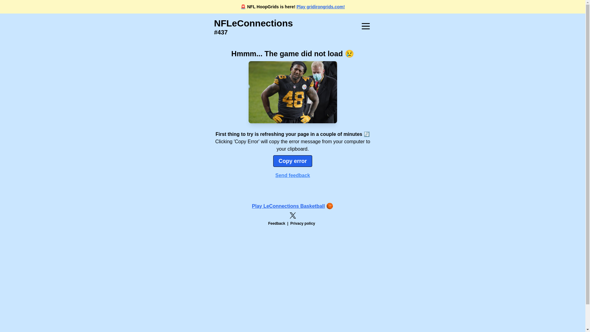 website screenshot of https://leconnections-nfl-8sn.pages.dev/