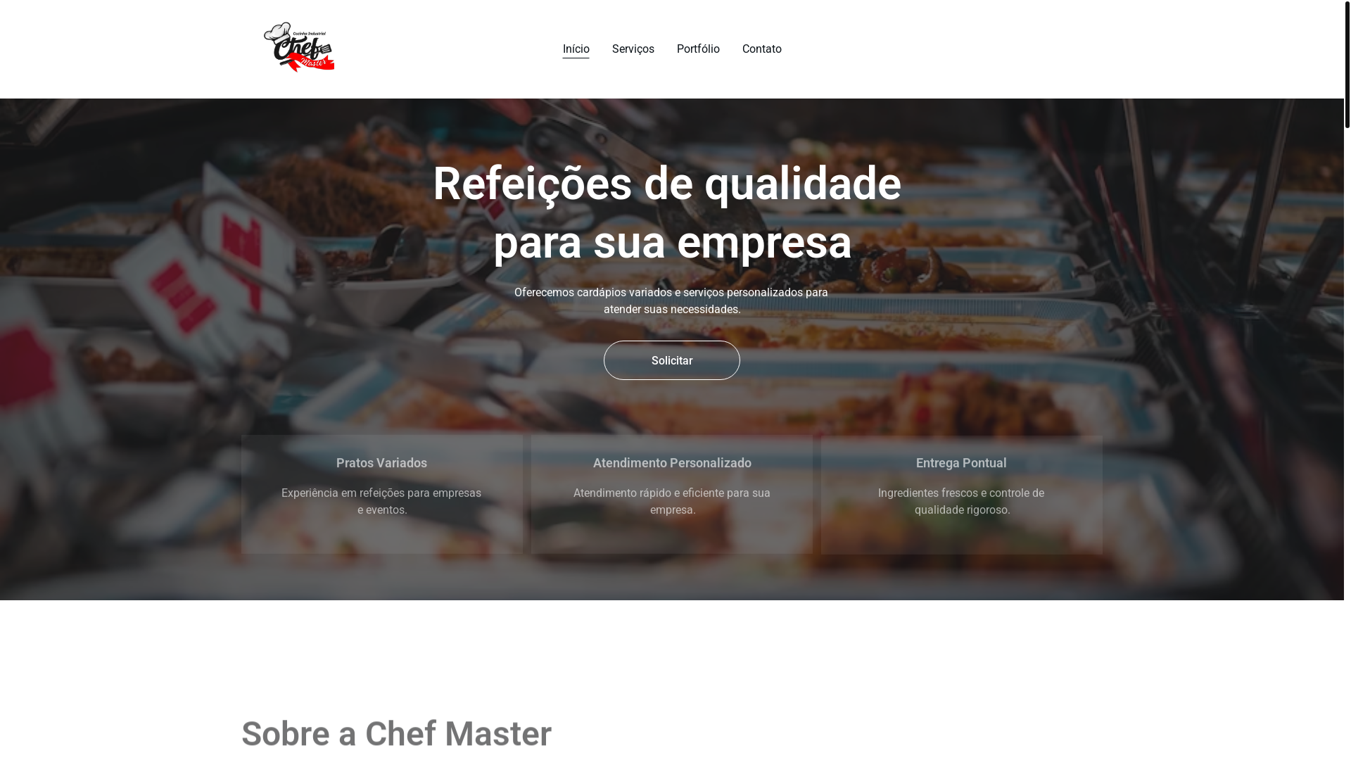 website screenshot of https://chefmastermba.com.br/