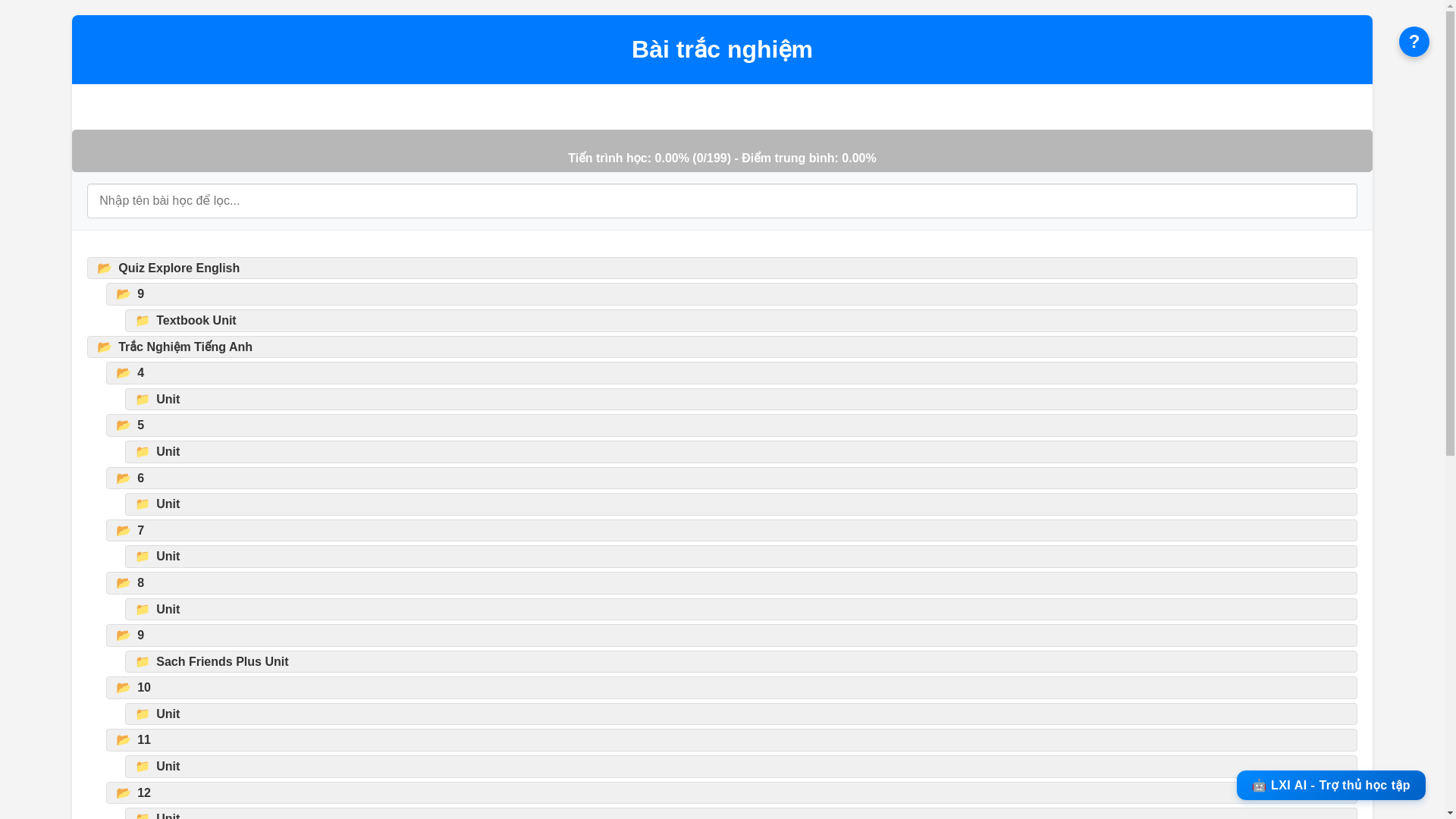 website screenshot of https://tienganh.pages.dev/