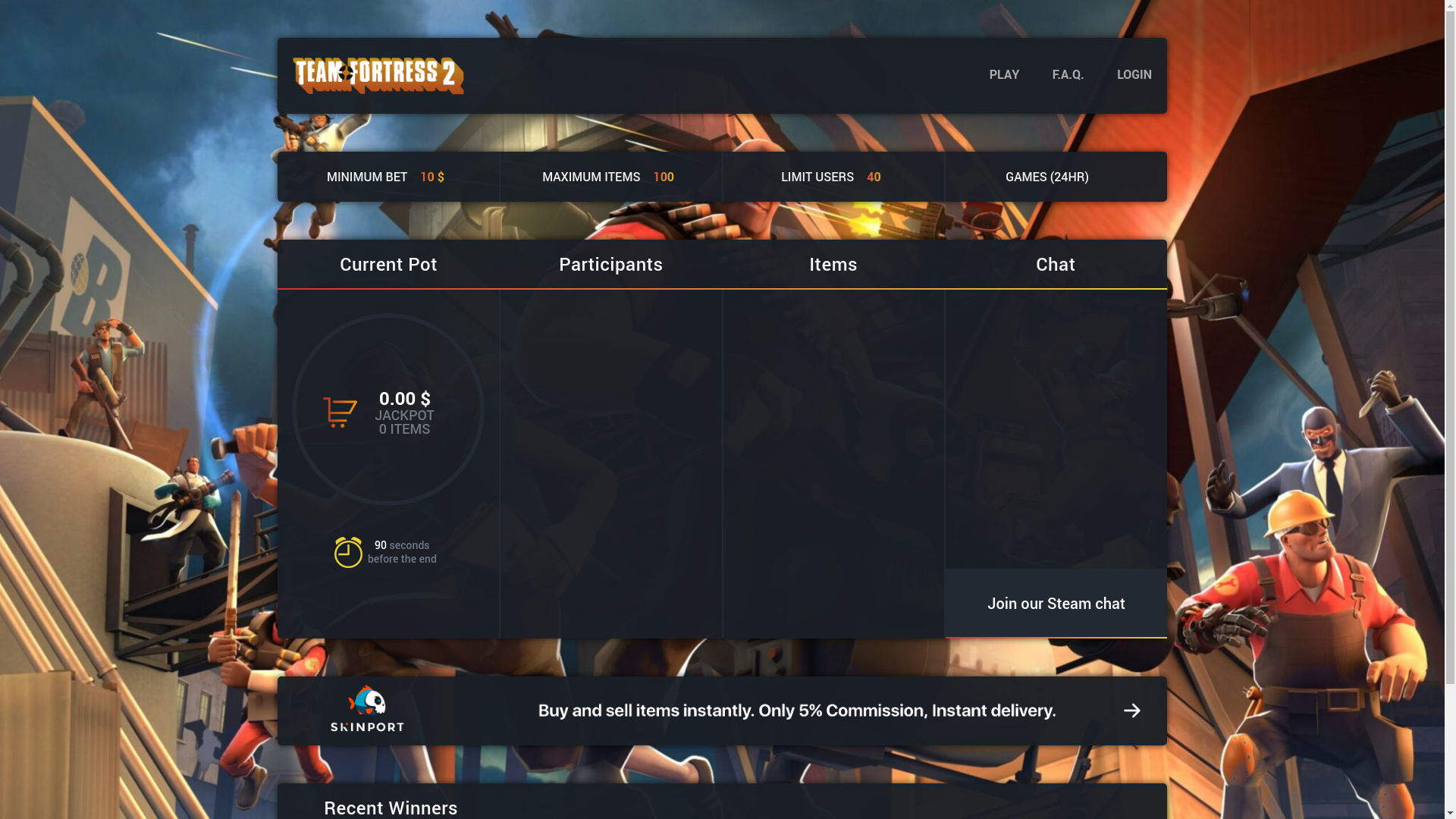 website screenshot of https://tf2headwear.com/